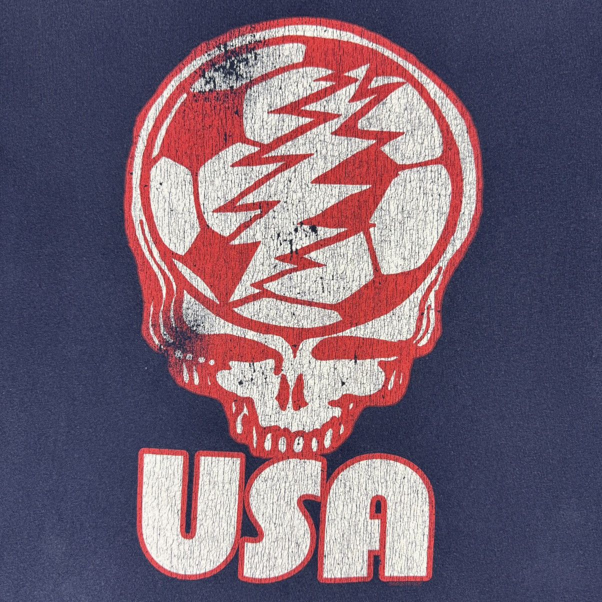 Band Tees Vintage Grateful Dead USA Distressed Steal Your Face T-shirt Size US XL / EU 56 / 4 - 6 Thumbnail