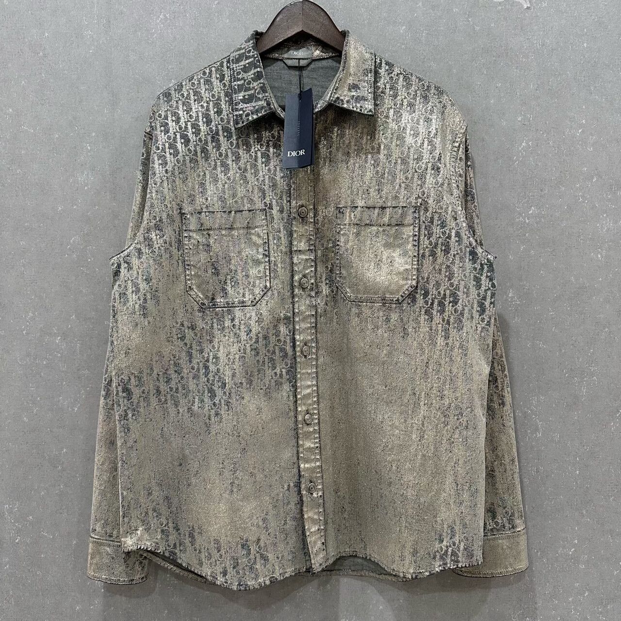 Dior Dior Sparkle Monogram Long-Sleeve Shirt Size US XXS / EU 40 - 1 Thumbnail