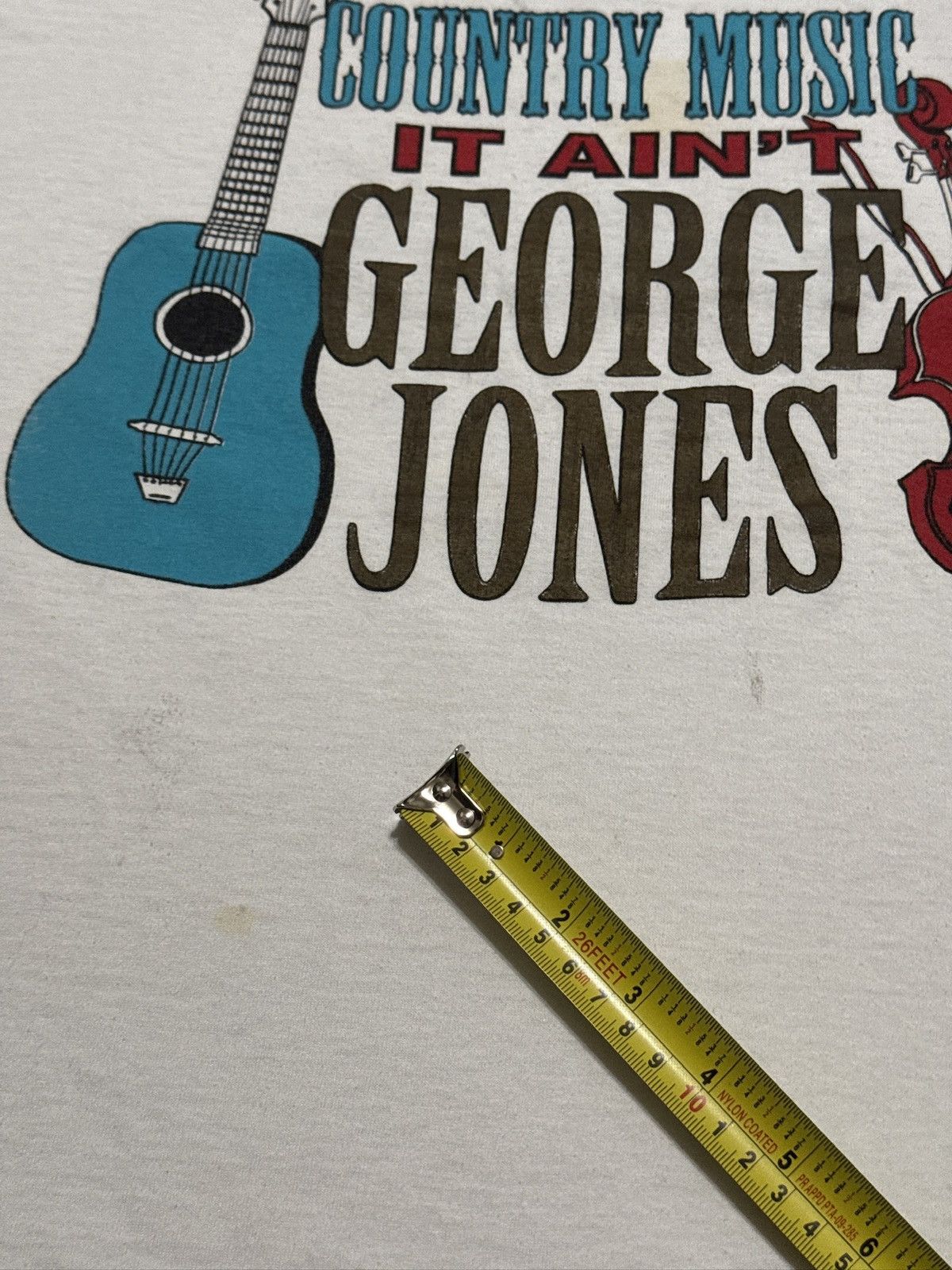 Band Tees George Jones Country Concert Large 21x27 No Show T Shirt Size US L / EU 52-54 / 3 - 9 Thumbnail