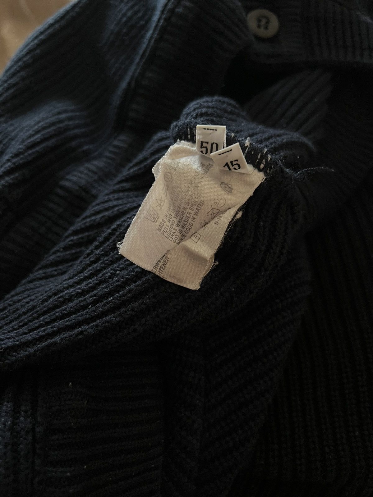 CARLO COLUCCI HEAVY KNIT CARDIGAN SWEATER AVANT GARDE y2k