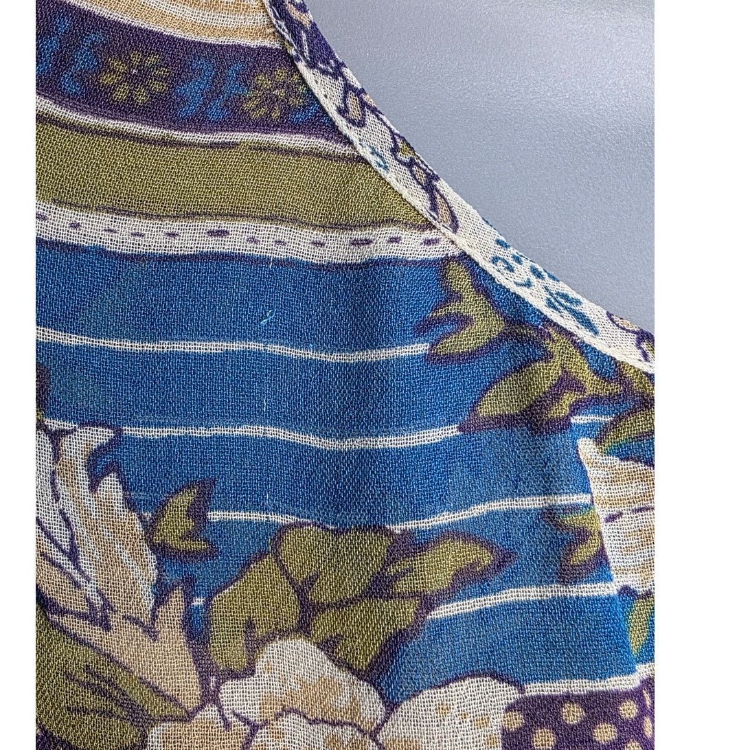 Lucky Brand Lucky Brand Boho Floral Sheer Long Sleeve Blouse Tunic Size XL / US 12-14 / IT 48-50 - 13 Thumbnail