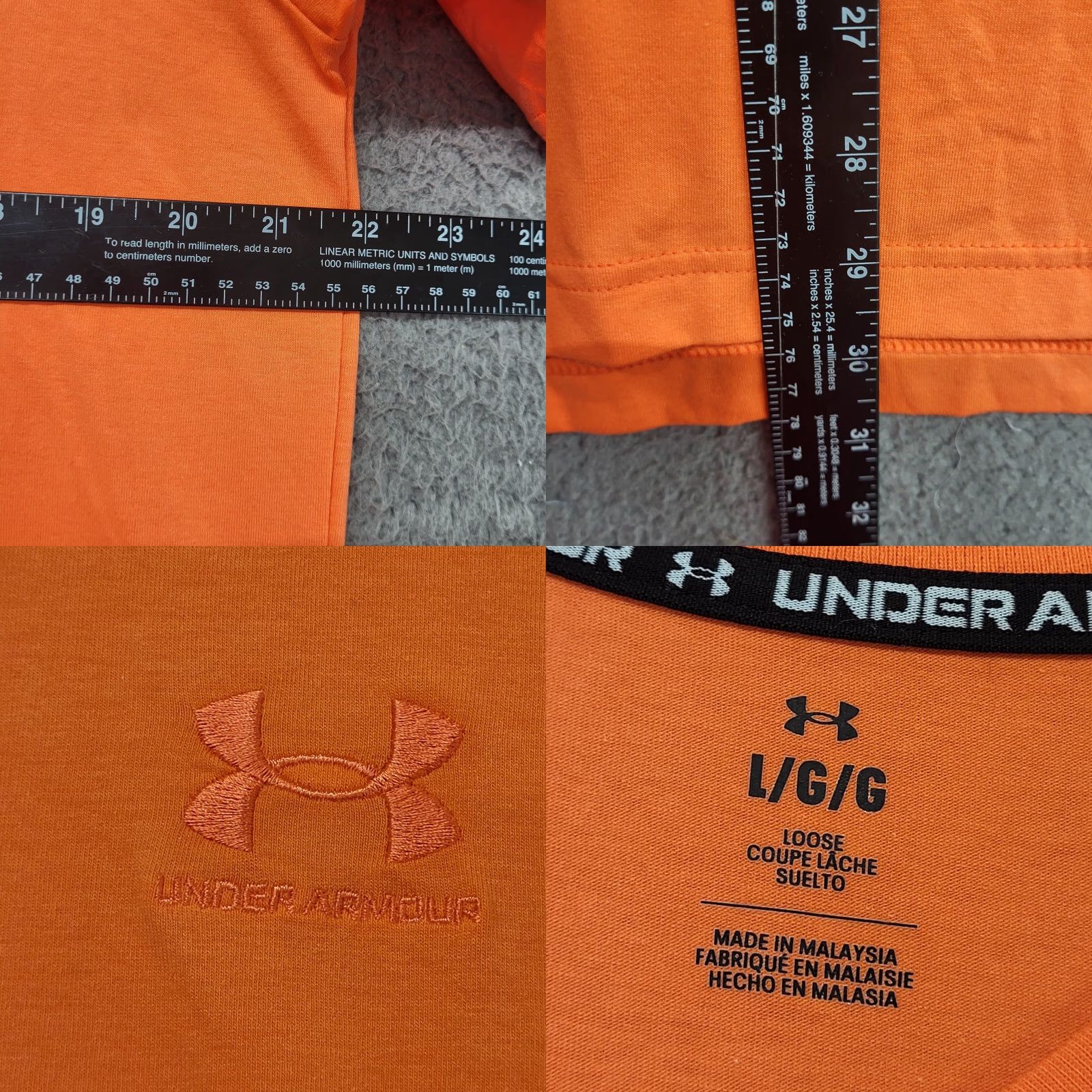 Under Armour Under Armour Shirt Mens Large Orange Performance Workout Active Casual Tee Adult Size US L / EU 52-54 / 3 - 8 Thumbnail
