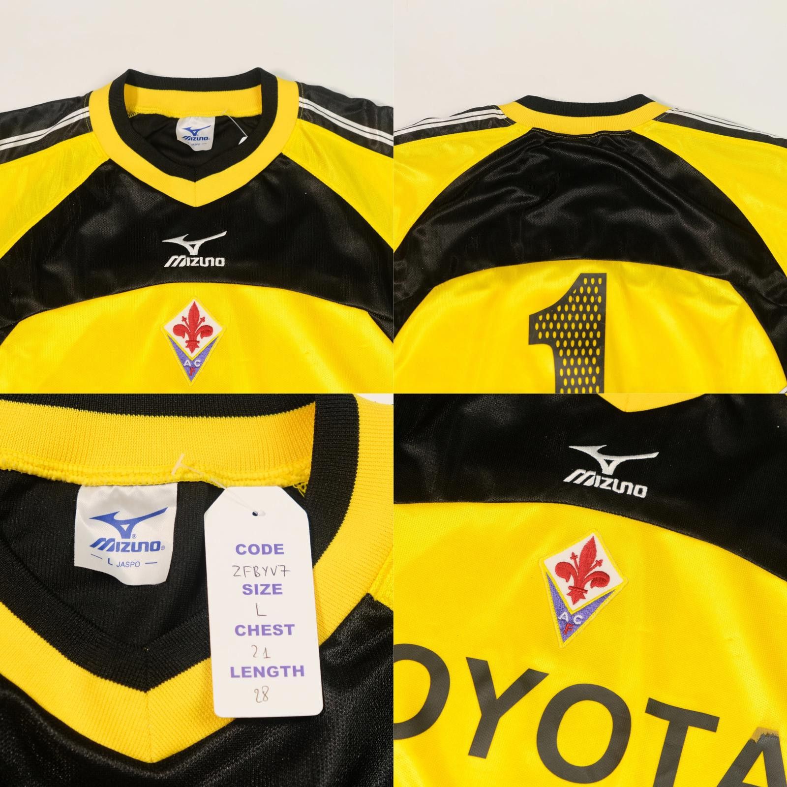 Mizuno 2001/02 Fiorentina Goalkeeper Shirt (L) Size US L / EU 52-54 / 3 - 5 Thumbnail