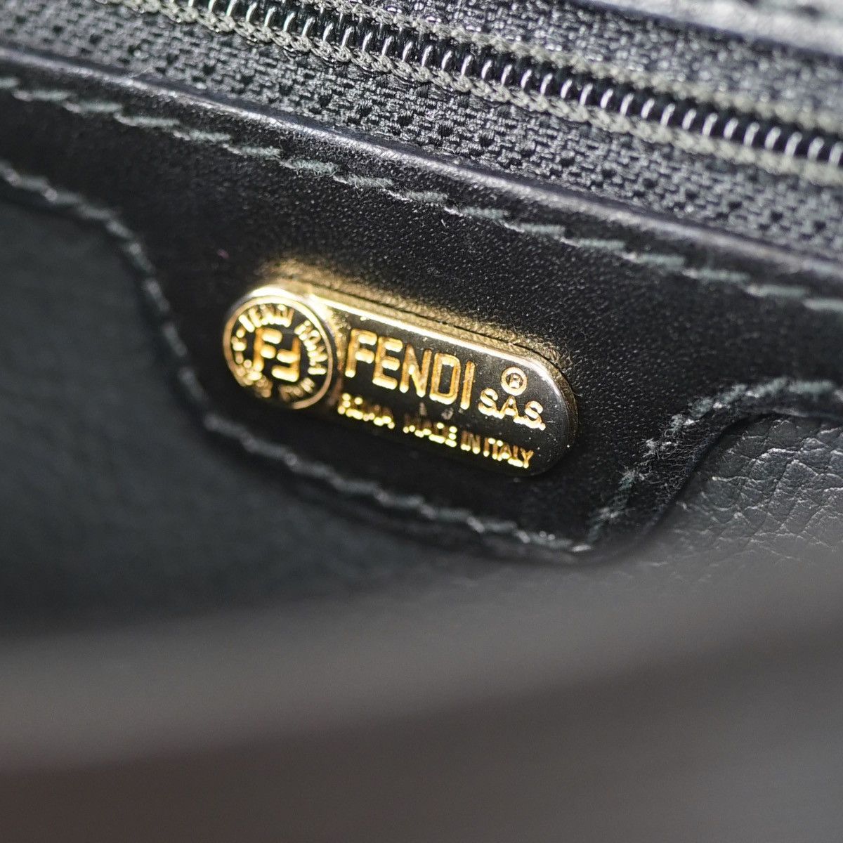 Fendi Fendi Vintage Black Half Moon Pequin Bag Mint Rare Size ONE SIZE - 15 Thumbnail