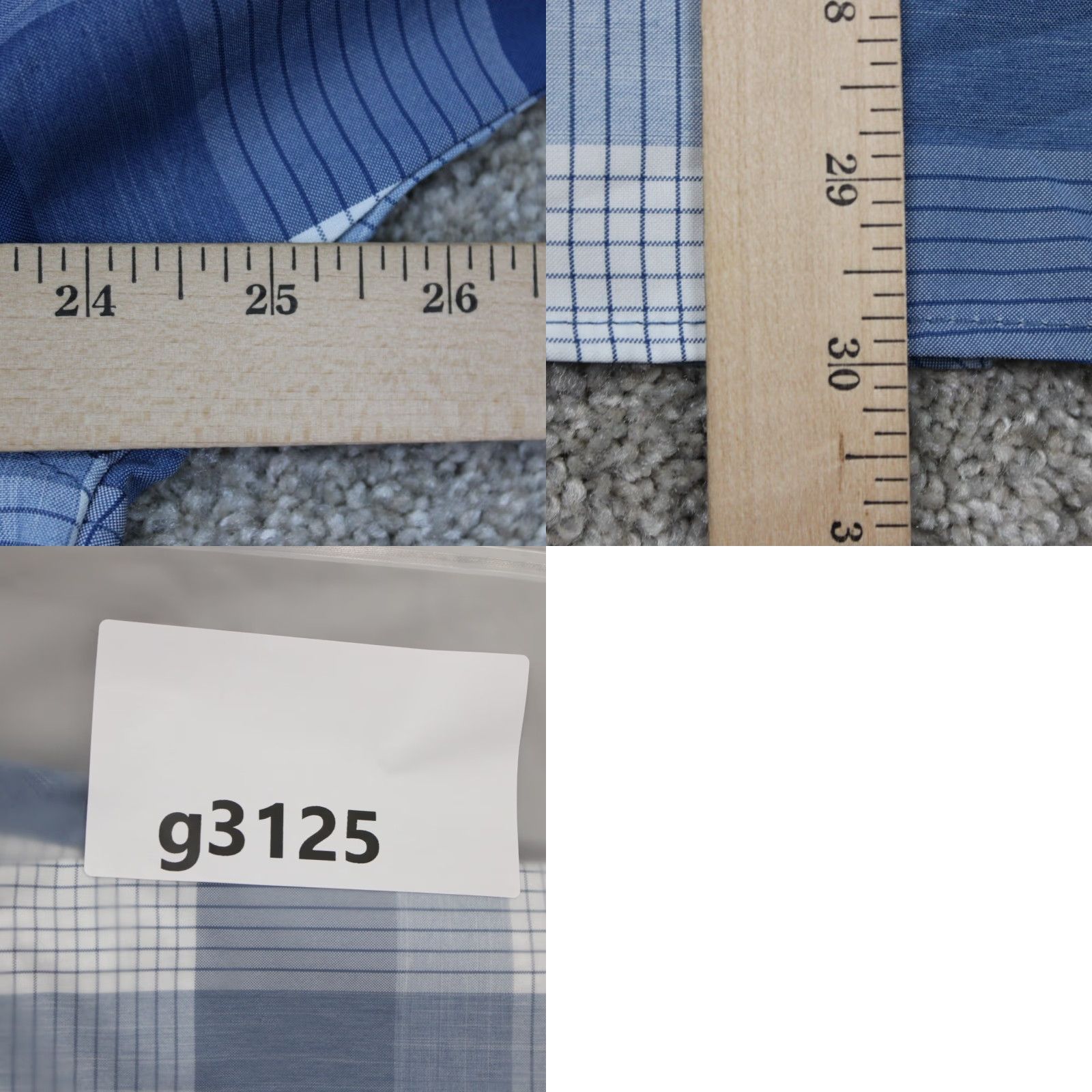 Orvis Orvis Button-Up Shirt Mens Large Blue/White Classic Collection Polyester S/S Plaid Casual Workwear Sportman Size US L / EU 52-54 / 3 - 9 Thumbnail