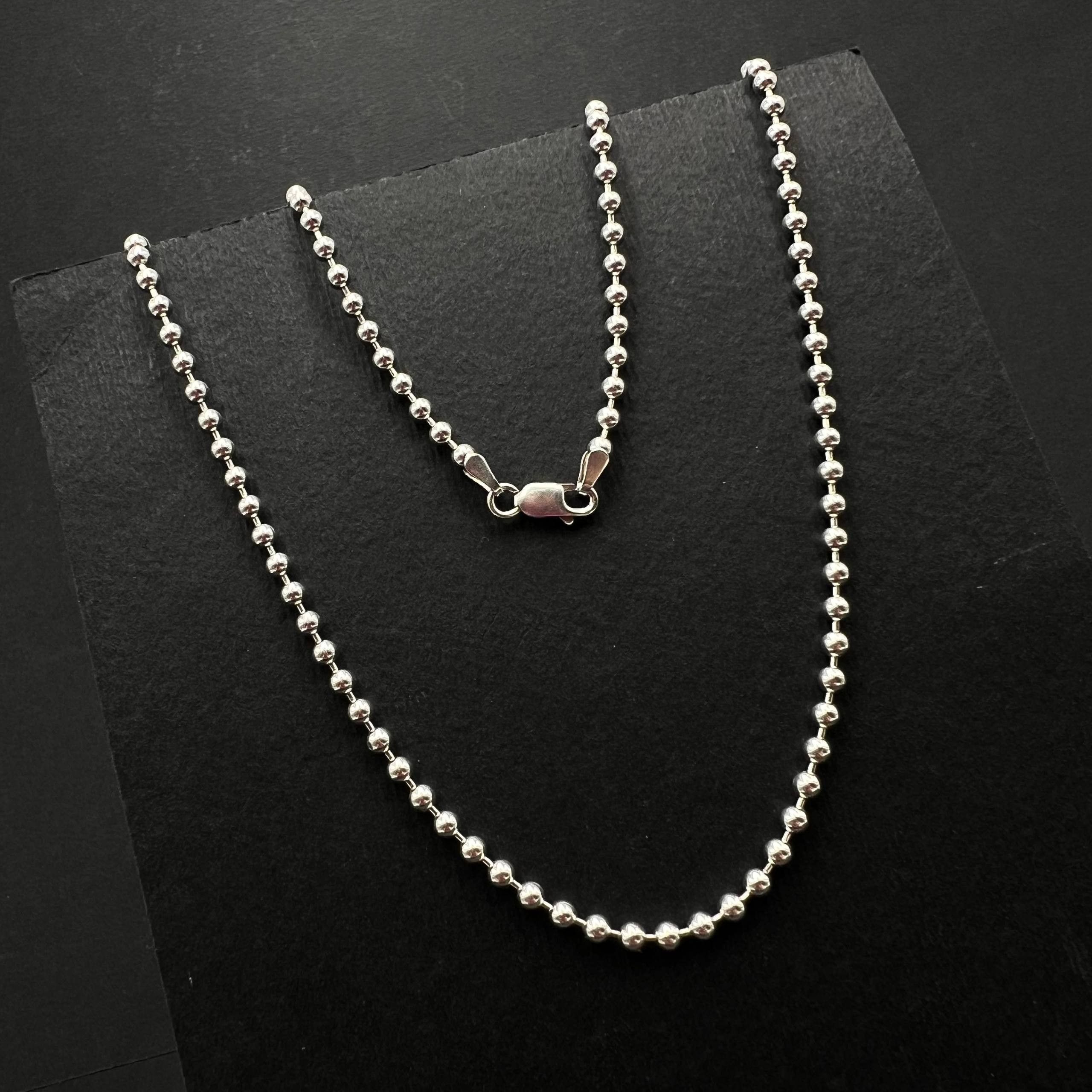 Vintage Vintage Sterling Silver 925 Ball Chain Necklace 58cm 14.2g Size ONE SIZE - 4 Thumbnail