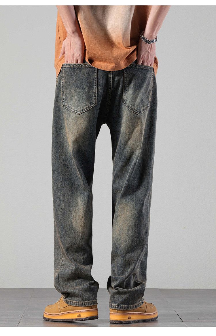 Japanese Brand × Jean Washed distressed loose straight-leg casual jeans Size US 32 / EU 48 - 4 Thumbnail