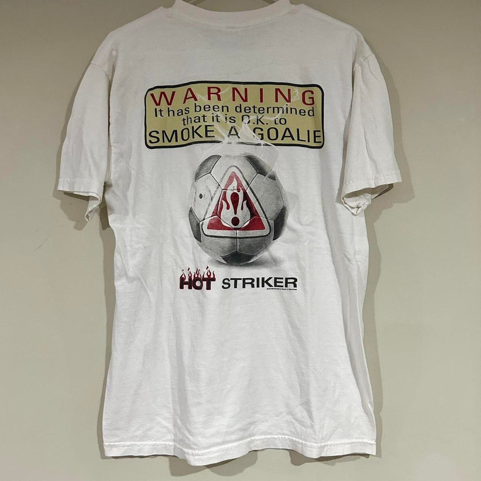 Gildan Vintage Soccer Warning Hot Striker Shirt Size US M / EU 48-50 / 2 - 1 Thumbnail