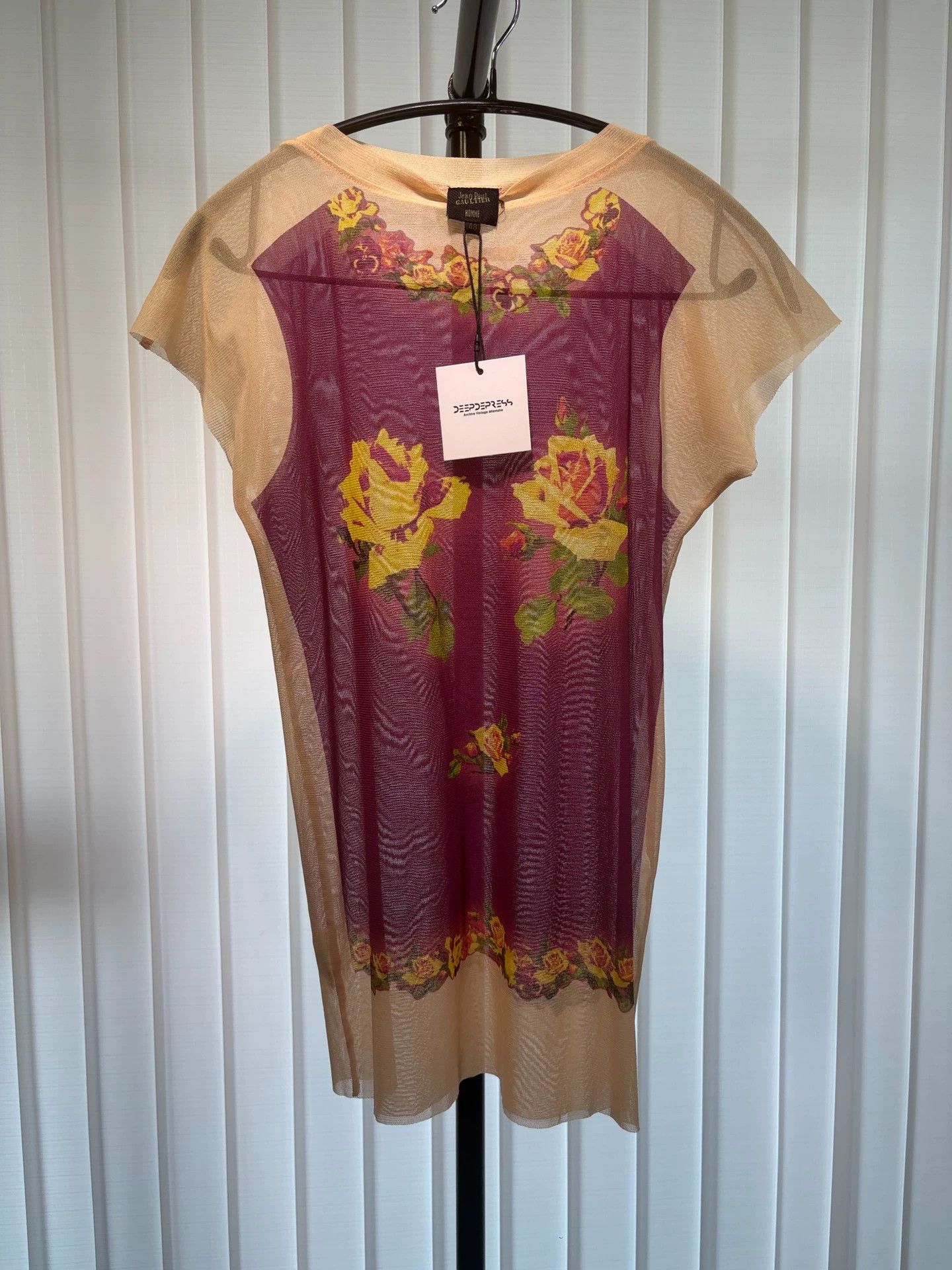 Jean Paul Gaultier Jean Paul Gaultier Floral Tulle Short Sleeve Top 48 Size XL / US 12-14 / IT 48-50 - 1 Thumbnail