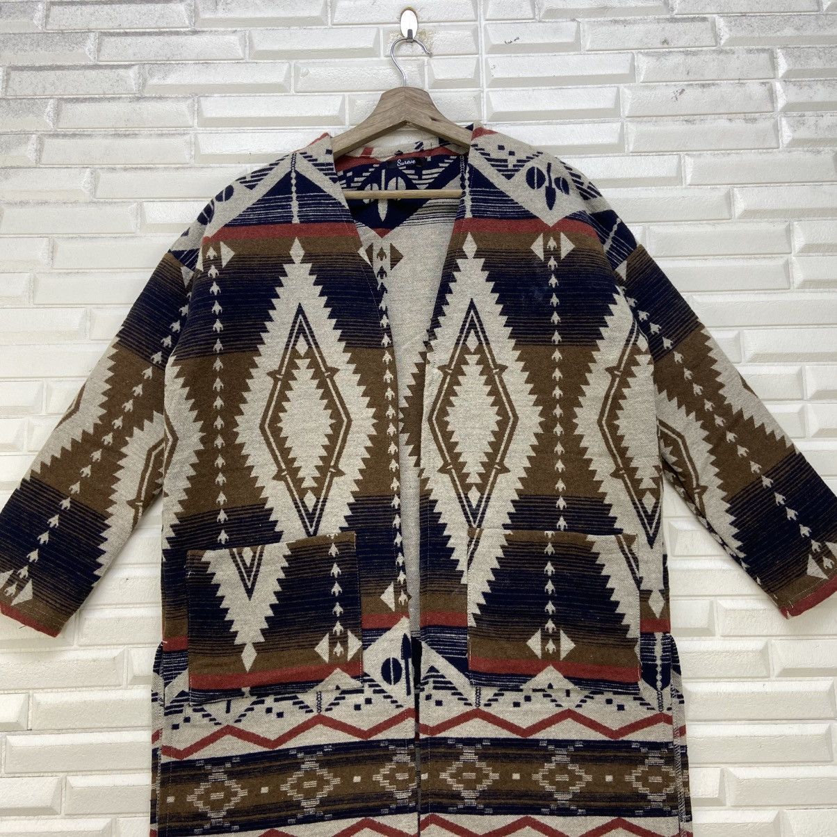 Japanese Brand Japanese Brand Native Fleece Buttonless Long Cardigan Size M / US 6-8 / IT 42-44 - 4 Thumbnail