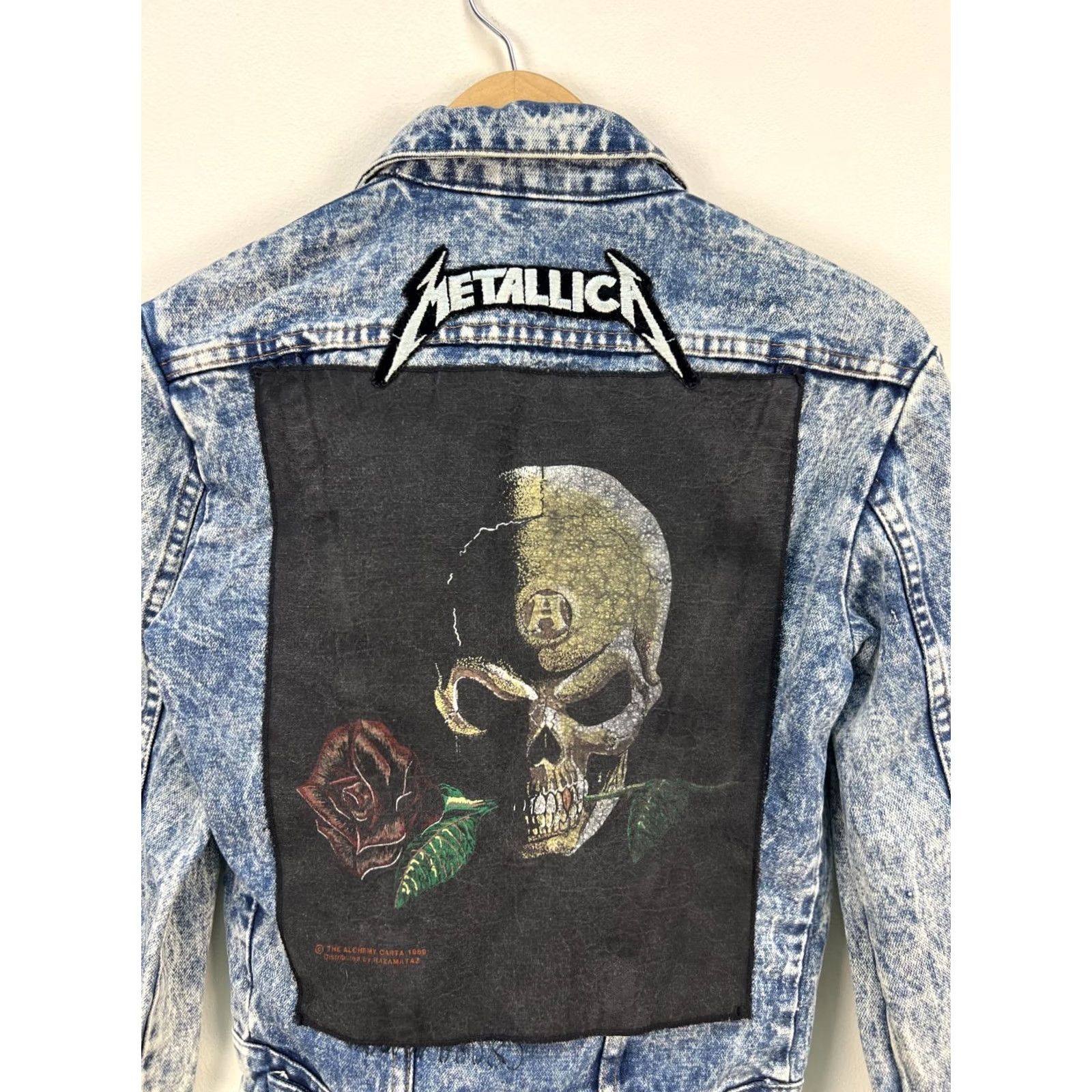 Wrangler VINTAGE Wrangler Denim Jacket Custom Metallica Patch 1989 Rock Heavy Metal XS Size XS / US 0-2 / IT 36-38 - 3 Thumbnail