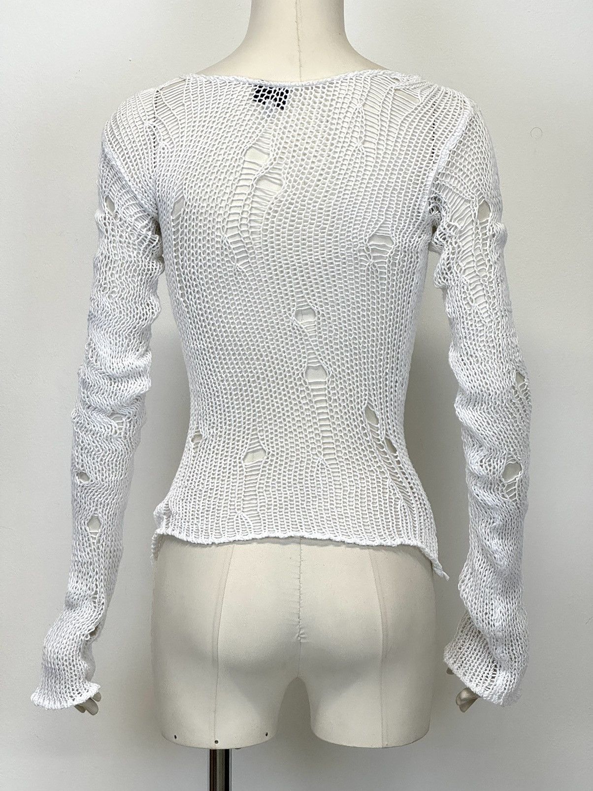 Dolce & Gabbana 2000s D&G ripped distressed loose grunge punk sweater knit Size S / US 4 / IT 40 - 3 Thumbnail