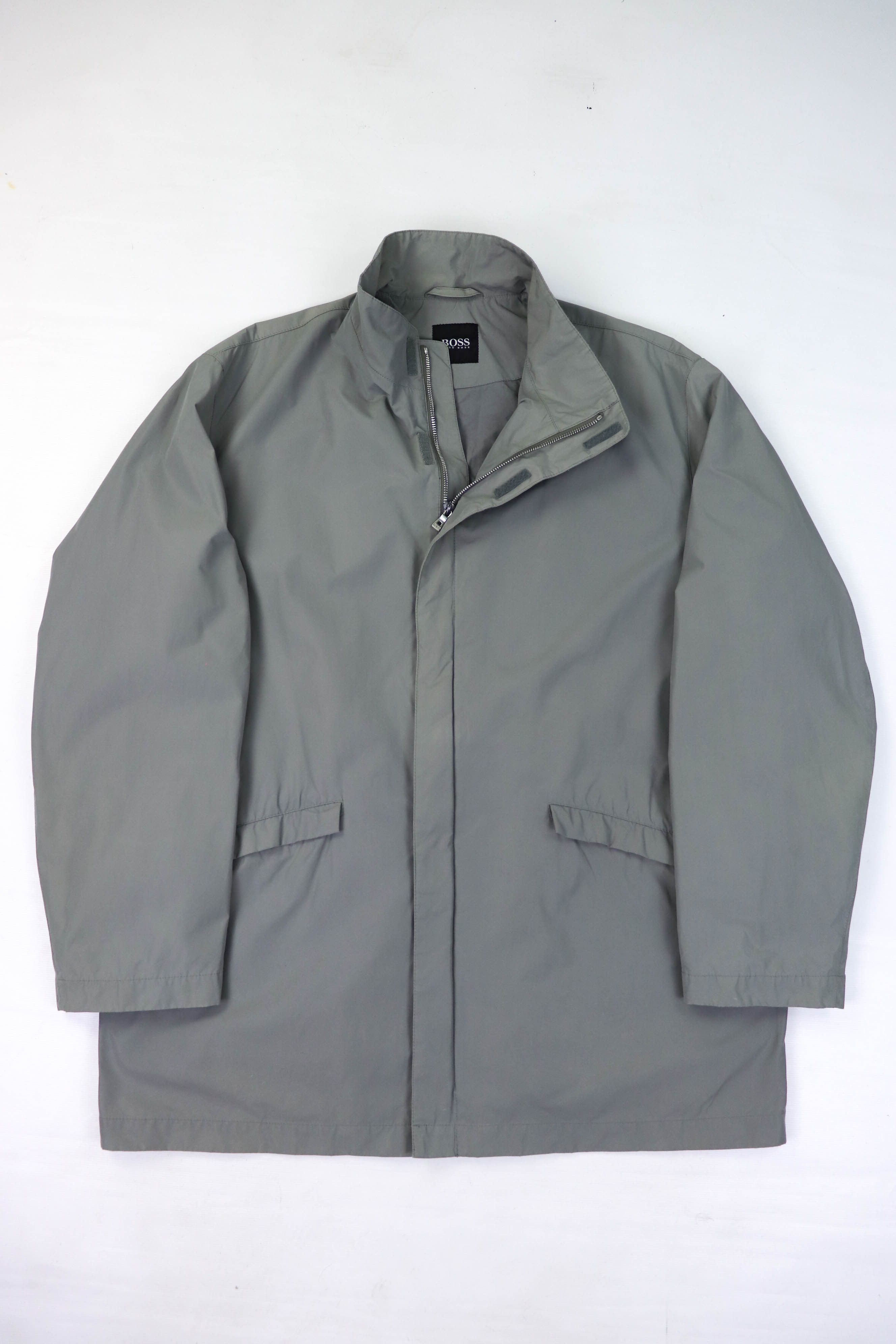 Hugo Boss 00s Vintage Hugo Boss "BEST" Silver Gray Nylon Zip Jacket Size US M / EU 48-50 / 2 - 1 Thumbnail