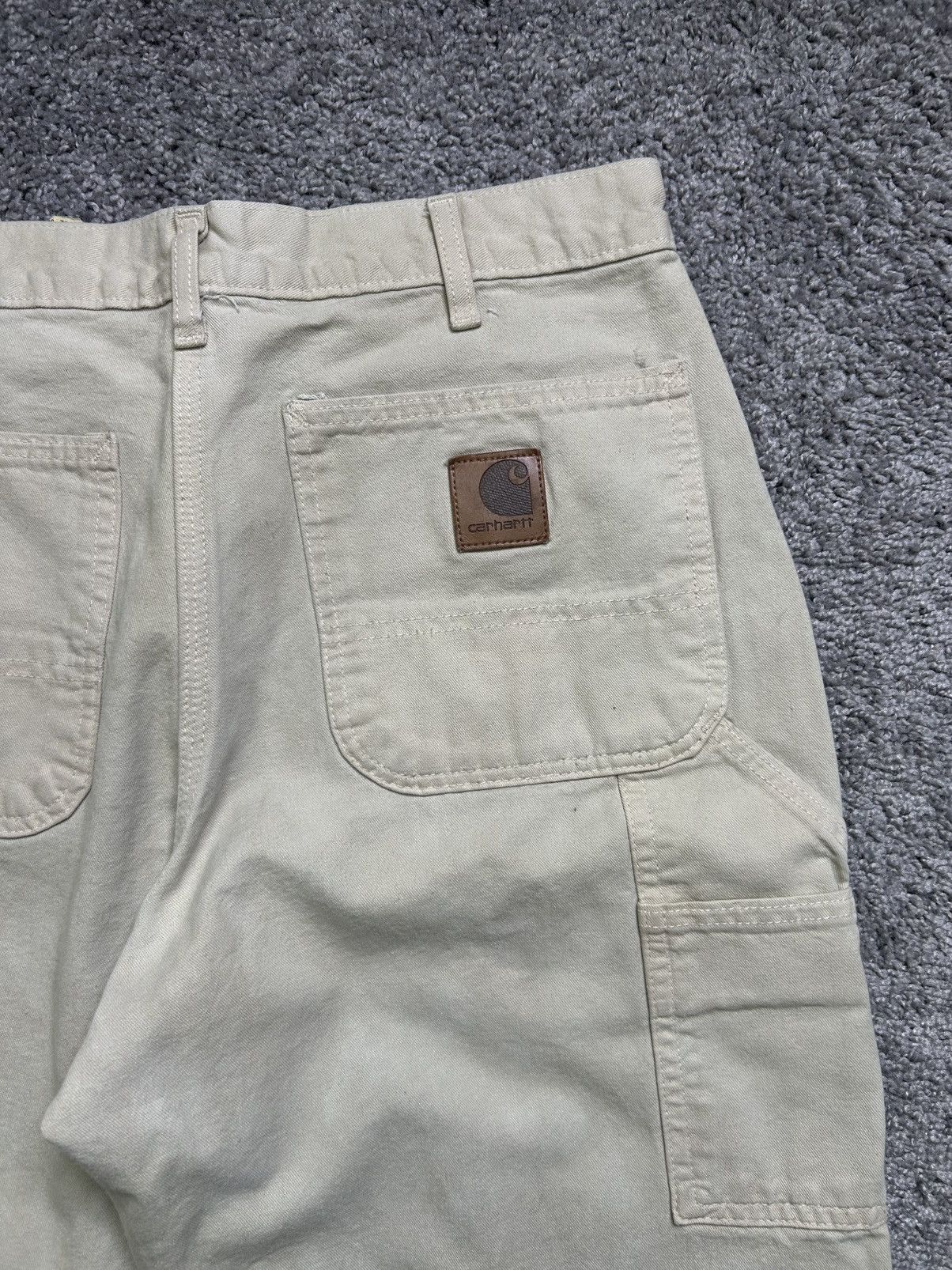 Carhartt Vintage 90s Carhartt Work Pants Leather Made in USA Cargo Size US 31 - 7 Thumbnail