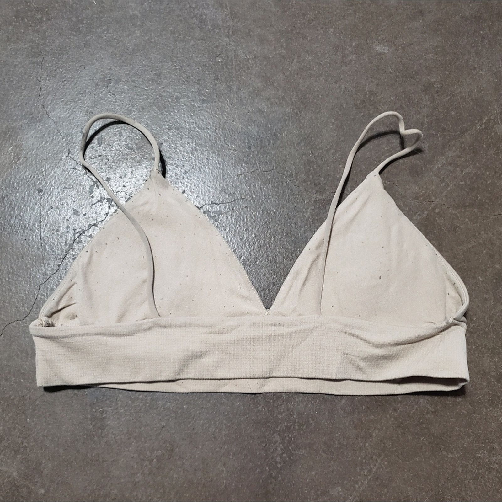 Other Beige Basic V Cut Sport Bra Size ONE SIZE - 2 Thumbnail