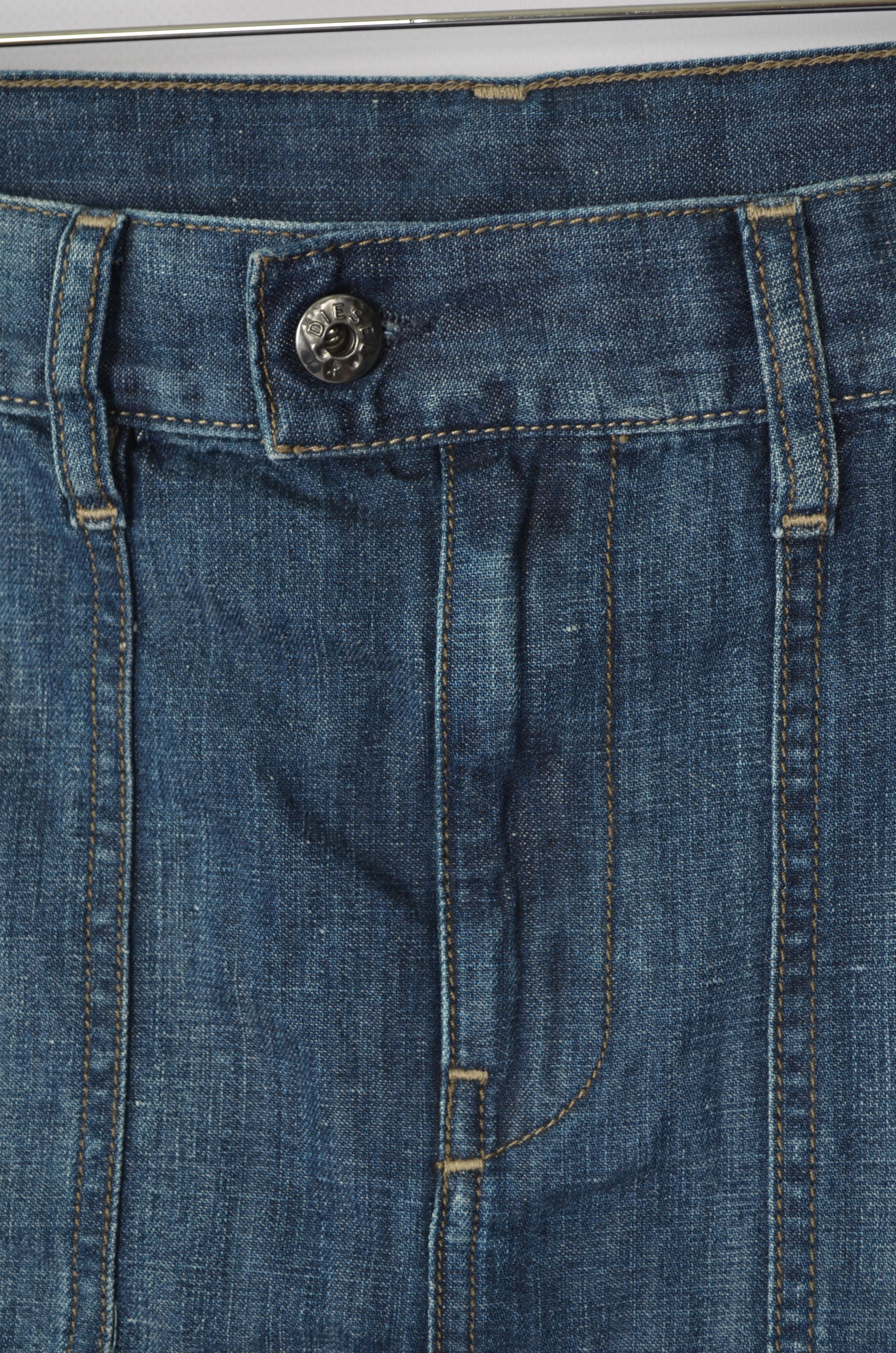 Designer × Diesel Diesel Blue Denim Cotton/Linen Skirt Size W27 NWT Size 27" / US 4 / IT 40 - 4 Thumbnail