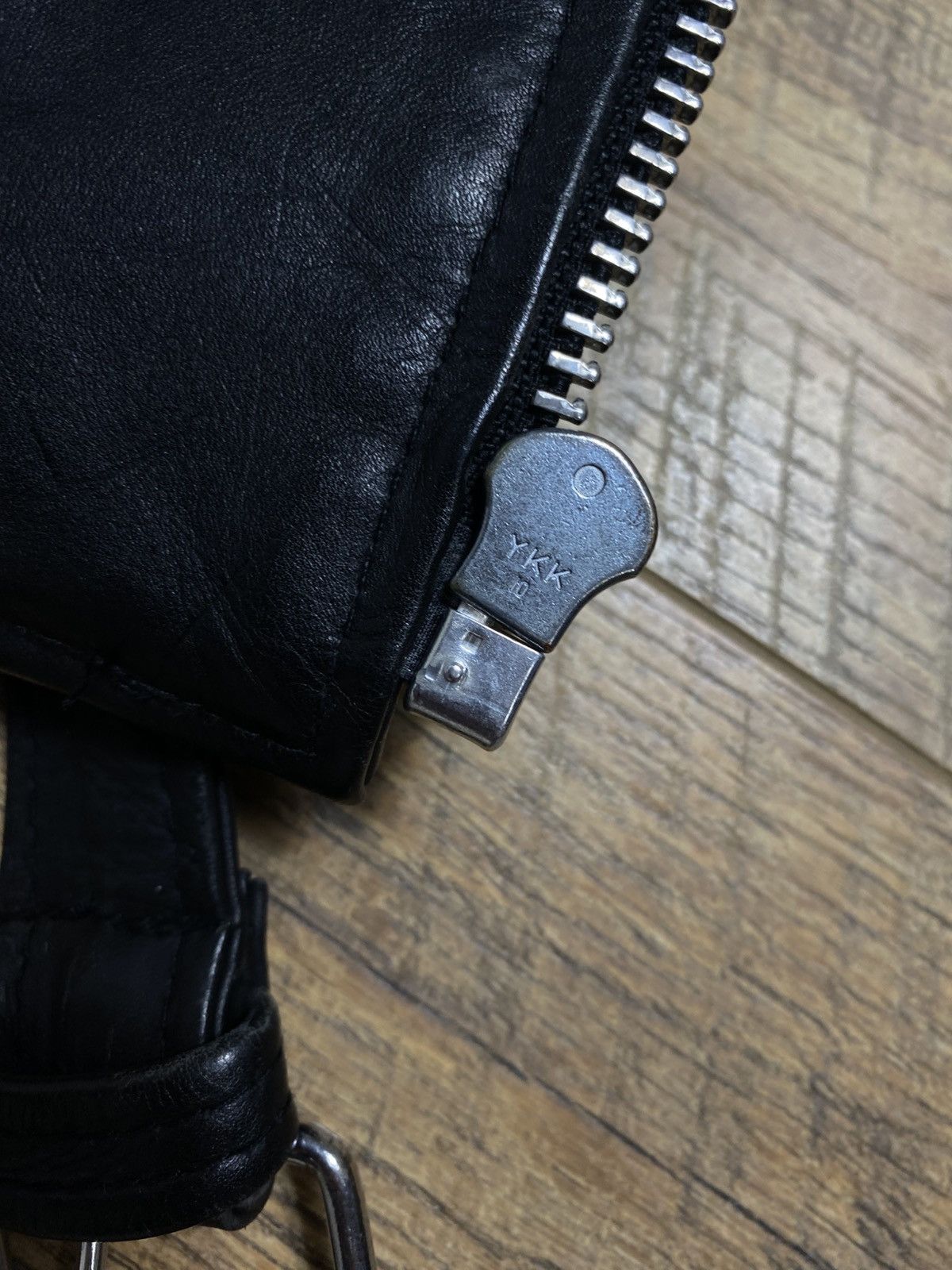 Leather Classic Black Leather Double Rider Biker Jacket Size S, YKK Size US S / EU 44-46 / 1 - 7 Thumbnail