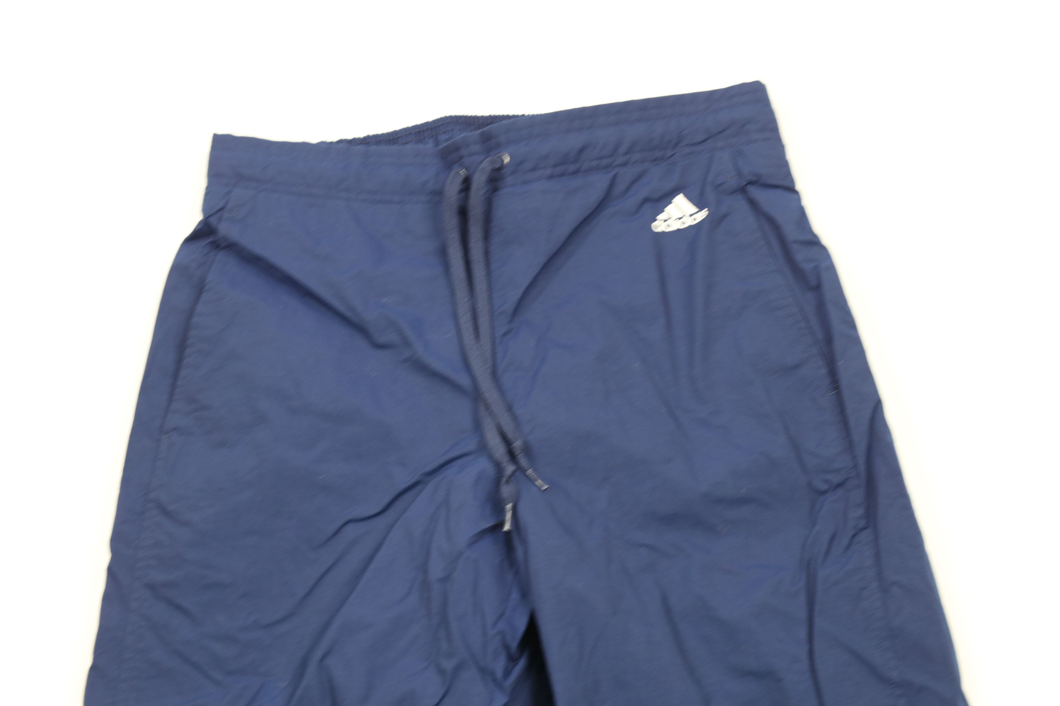 Adidas × Vintage Vintage Y2K 2000 Adidas Striped Wide Leg Windbreaker Pants Size 27" / US 4 / IT 40 - 2 Thumbnail