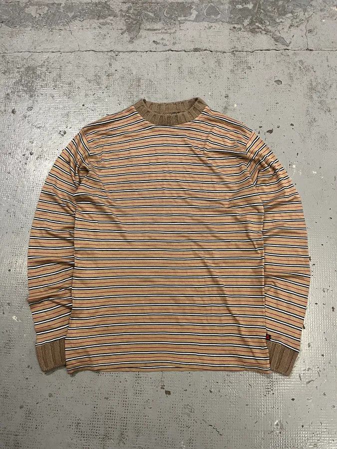 Dolce & Gabbana 2000s Dolce & Gabbana Striped Beige Sweater Size US L / EU 52-54 / 3 - 1 Thumbnail