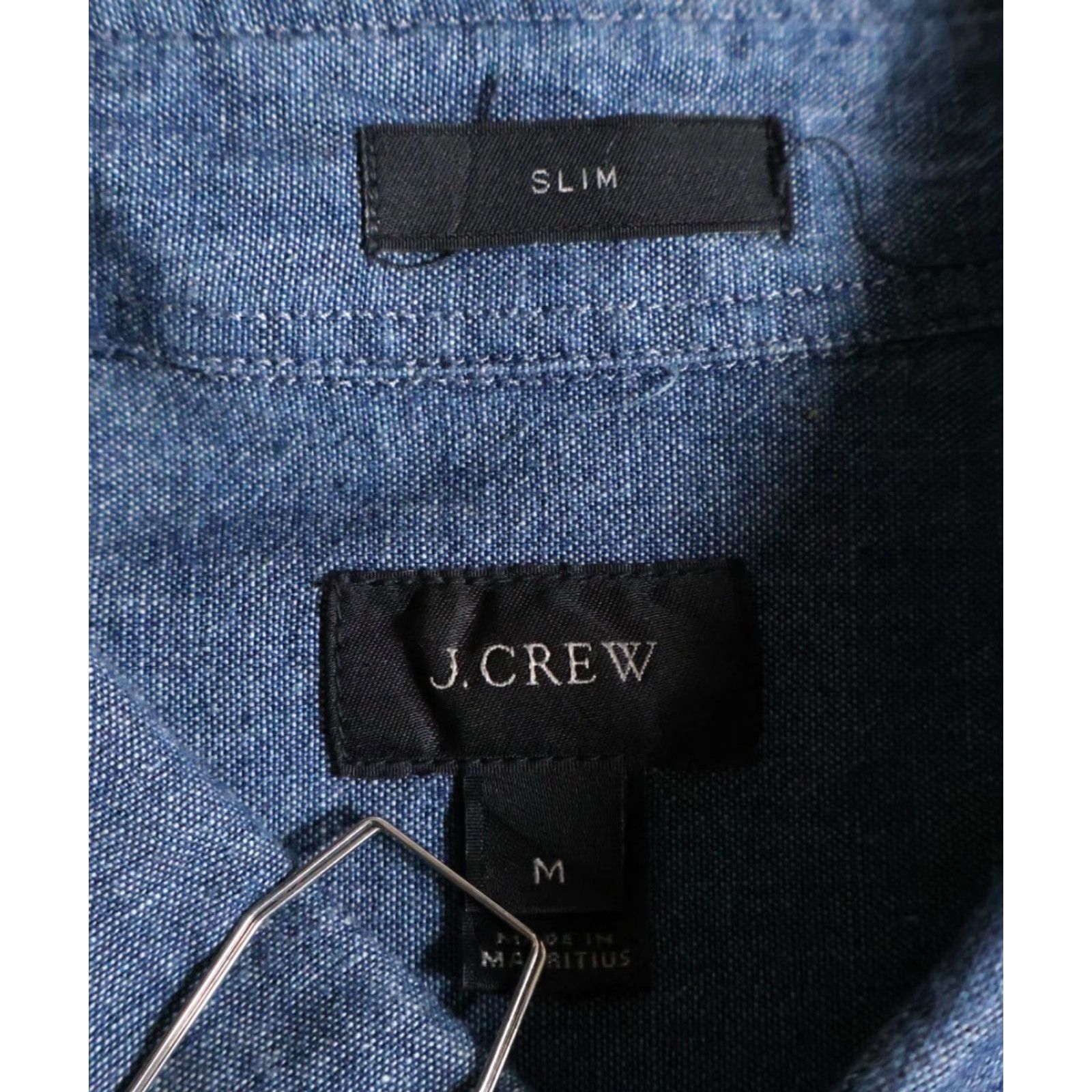 J.Crew VINTAGE J.CREW Chambray Shirt Men’s Medium Blue Striped Slim Fit Button-Down Collar Size US M / EU 48-50 / 2 - 3 Thumbnail