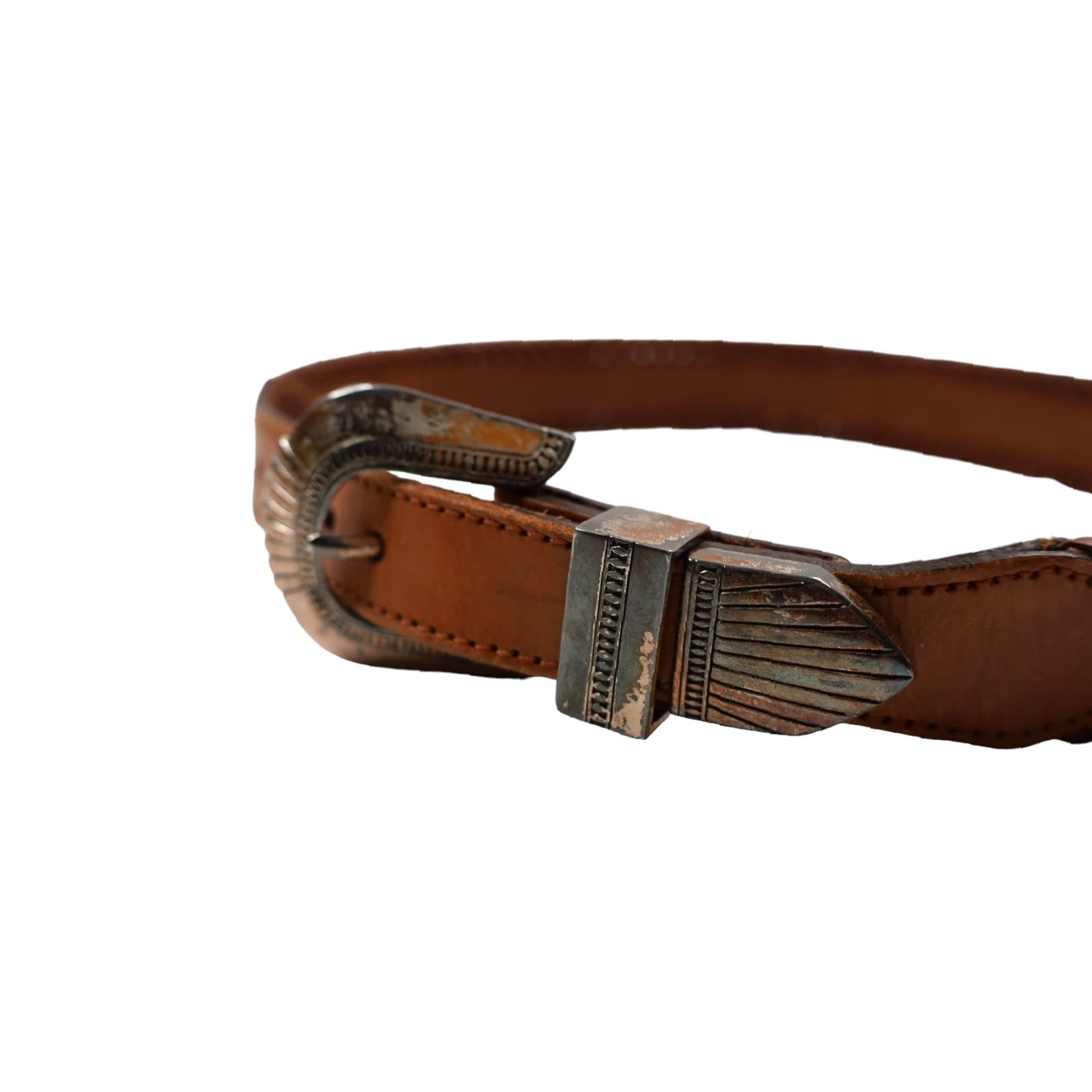 Eddie Bauer VINTAGE Eddie Bauer Native Art Beaded Belt Brown 1991 26"/-30" Women 28 Belt Jewelry Size ONE SIZE - 2 Thumbnail