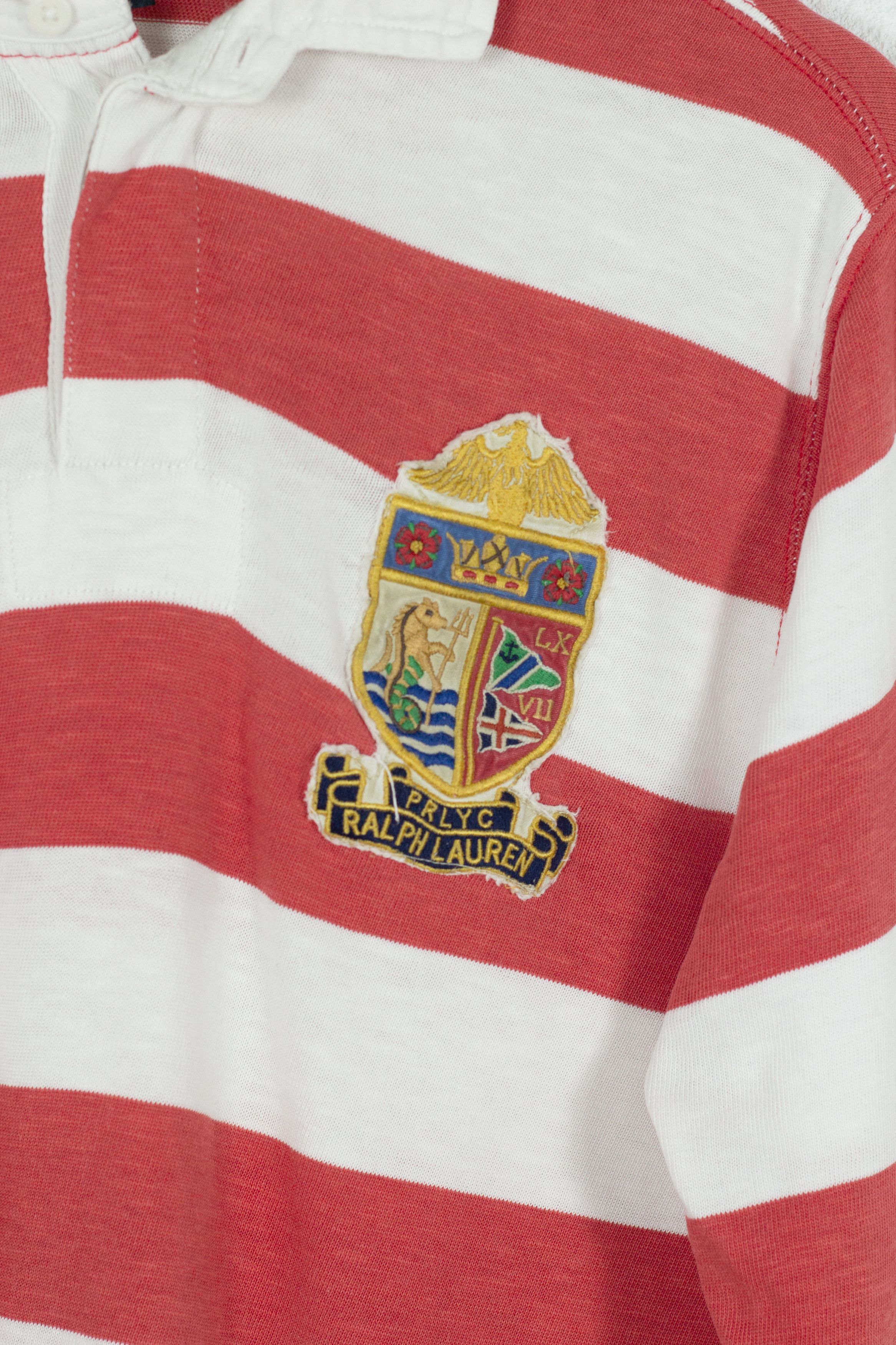 Polo Ralph Lauren Ralph Lauren PRLYC Logo Striped Rugby Polo Shirt Vintage NZ Size US M / EU 48-50 / 2 - 2 Thumbnail