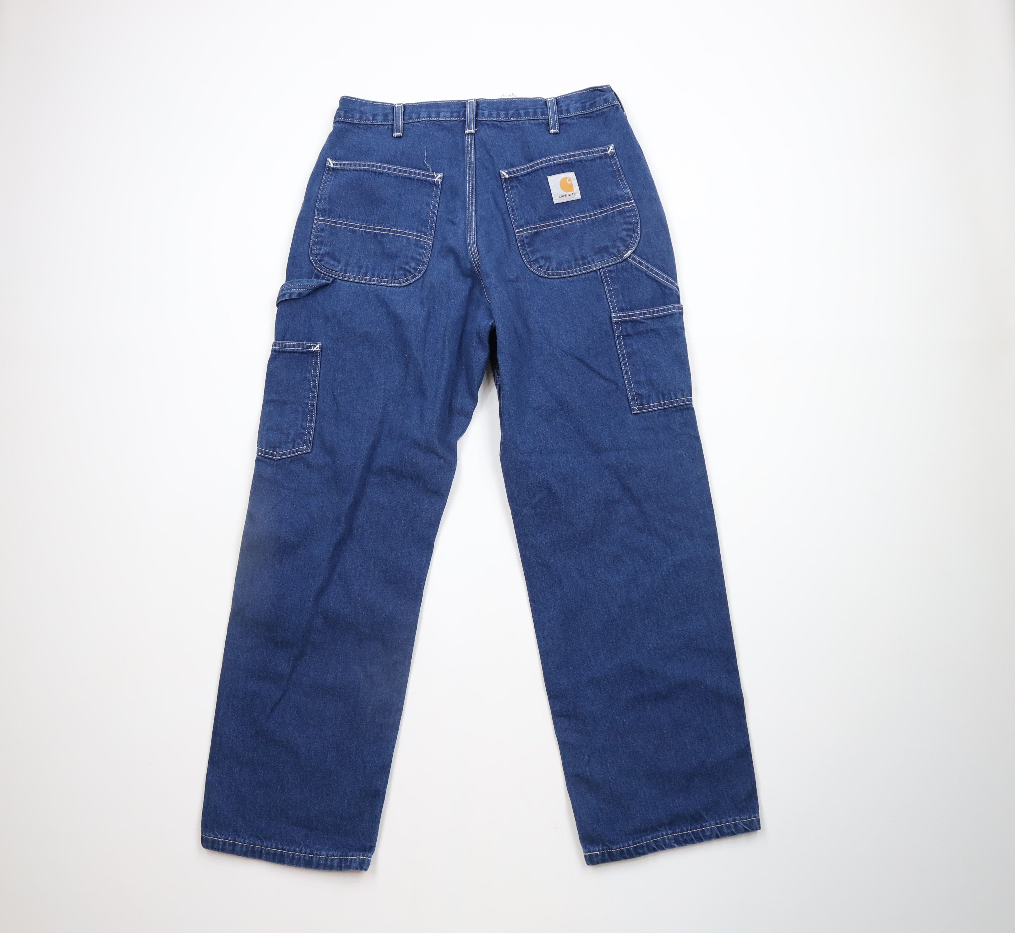 Carhartt × Vintage Vintage Y2K 2004 Carhartt Out Wide Leg Dungaree Denim Jeans Size US 32 / EU 48 - 8 Thumbnail
