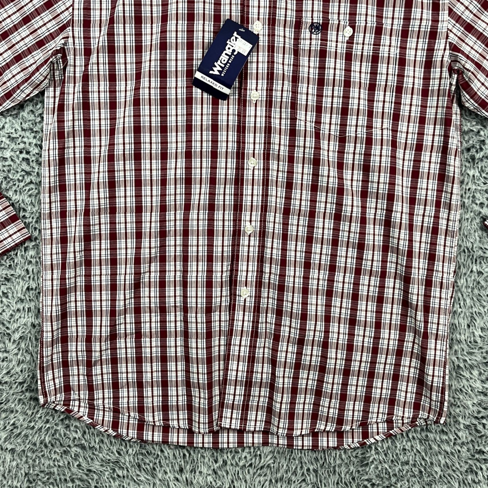Wrangler Wrangler Shirt Mens Medium Red Plaid Western Button-Up Classic Rodeo Style Size US M / EU 48-50 / 2 - 6 Thumbnail