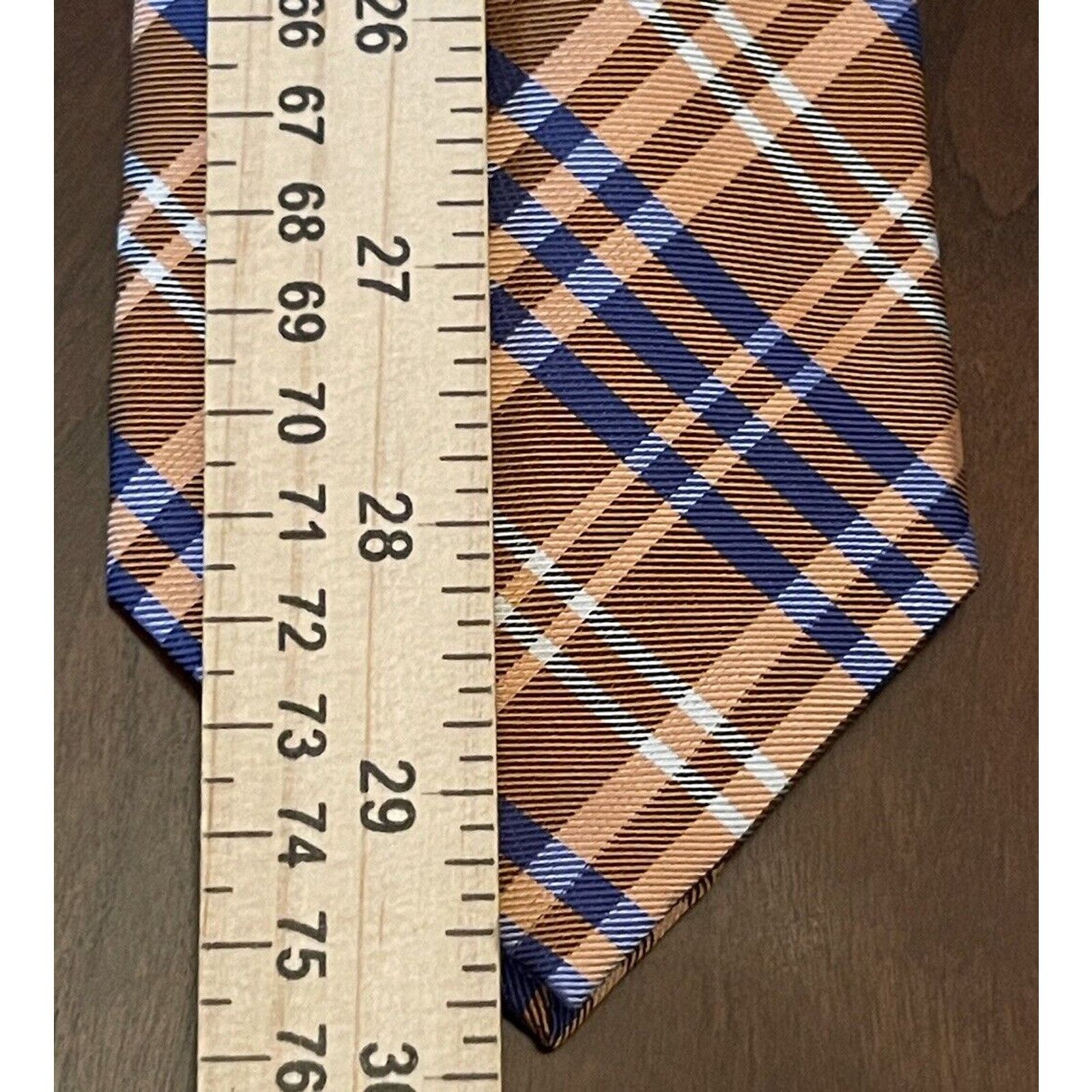 Chaps Chaps Orange Blue Hand Made 100% Silk Made In China Size ONE SIZE - 5 Thumbnail