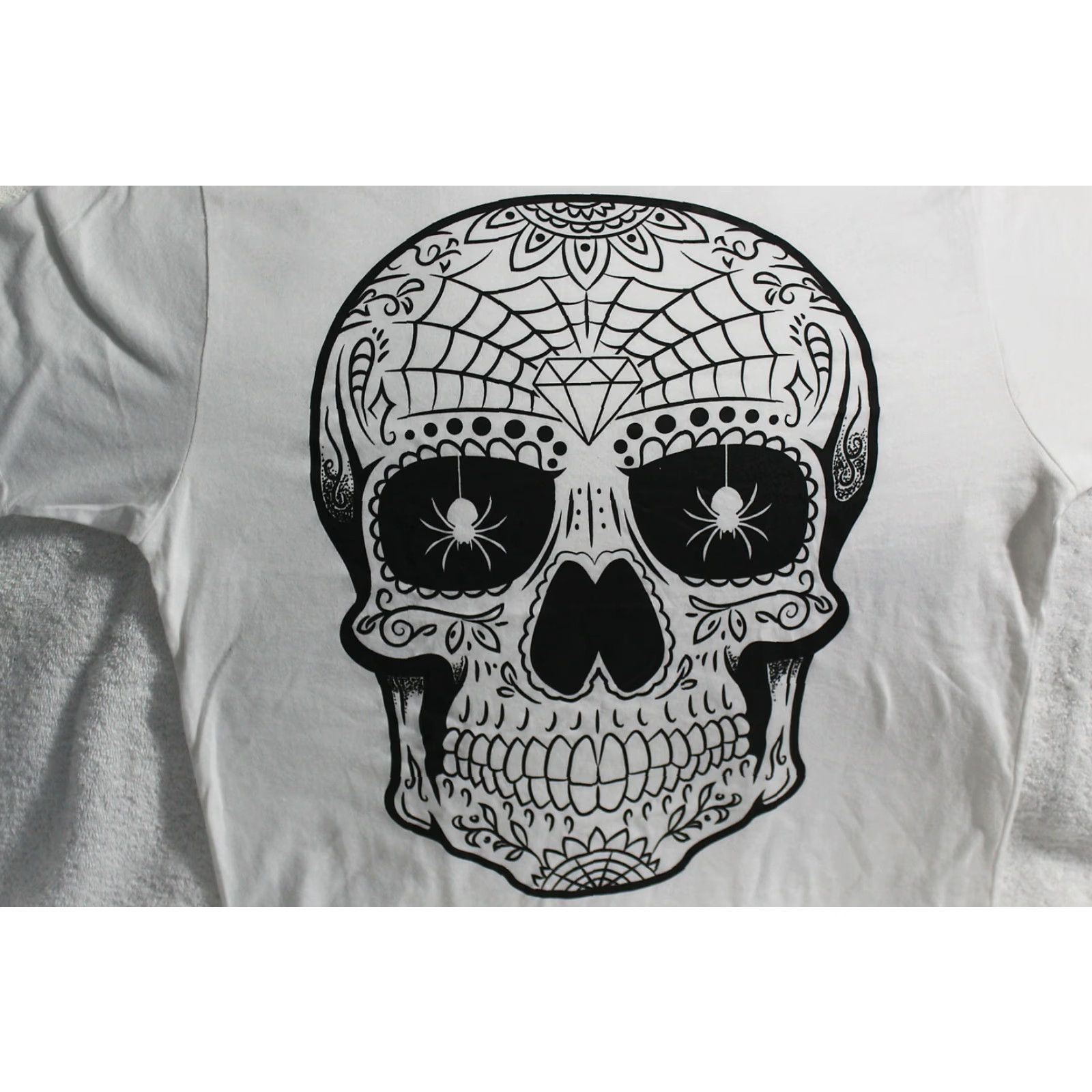 Vintage SKULL GOTHIC HALLOWEEN T-SHIRT Size US L / EU 52-54 / 3 - 2 Thumbnail