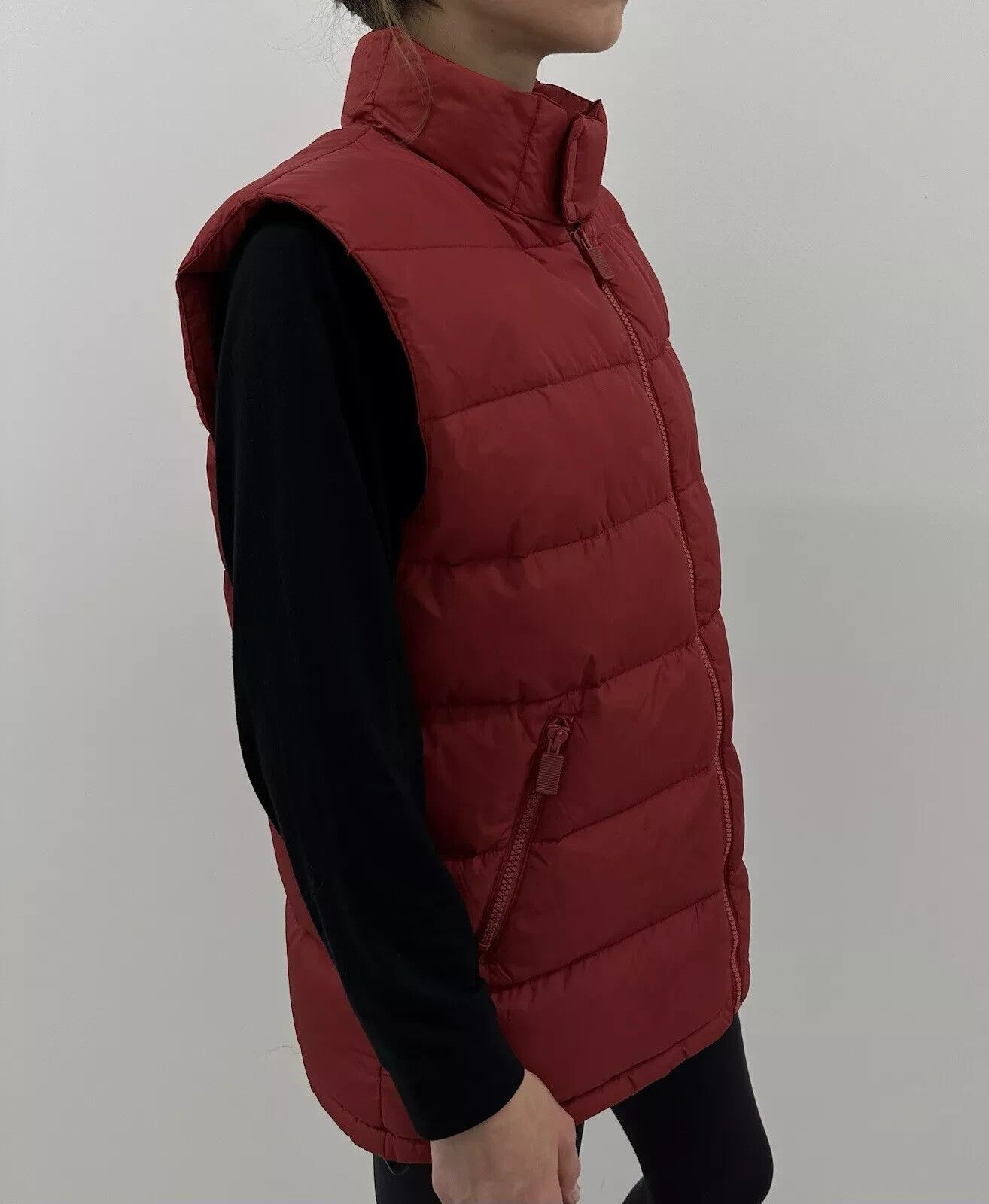 Aspesi DDP Alberto Aspesi Womens Down Vest Jacket Red Zip Size XL / US 12-14 / IT 48-50 - 4 Thumbnail