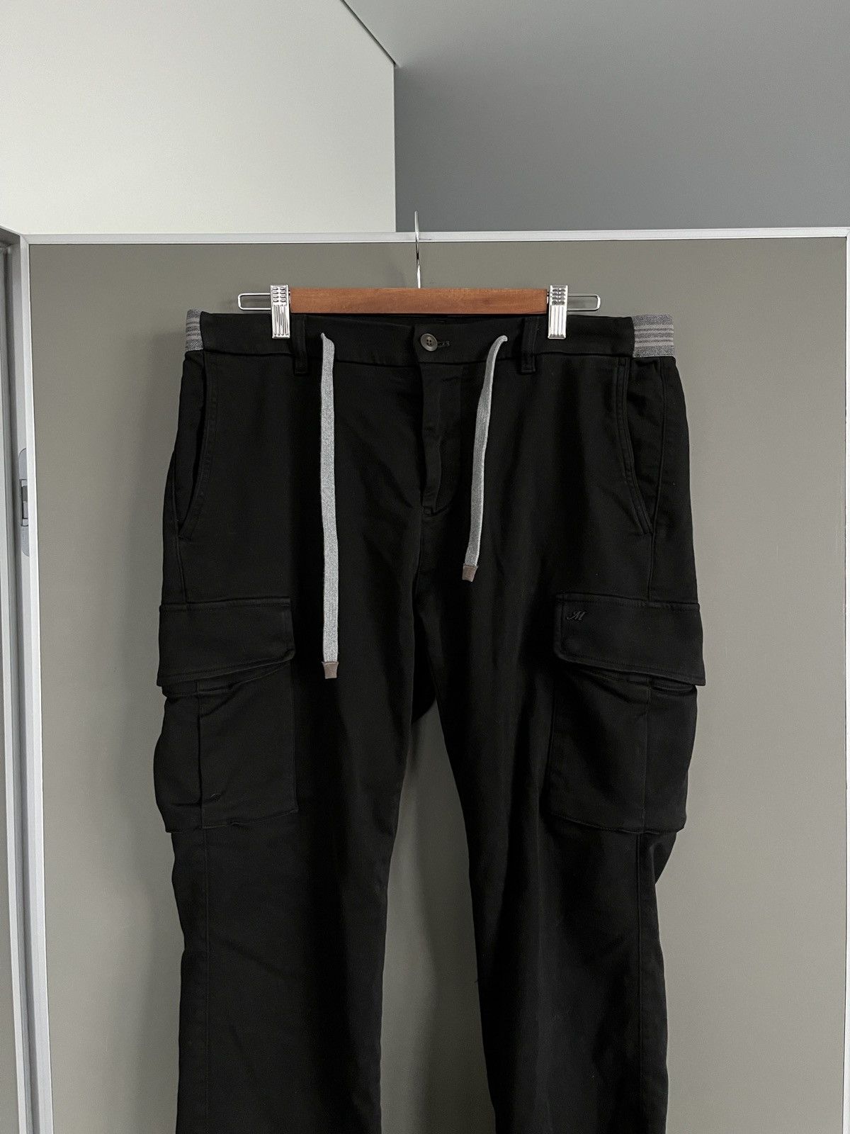Mason's Mason's Chile Golf Cotton Jersey Carrot Cargo Black Pants Size US 34 / EU 50 - 20 Thumbnail