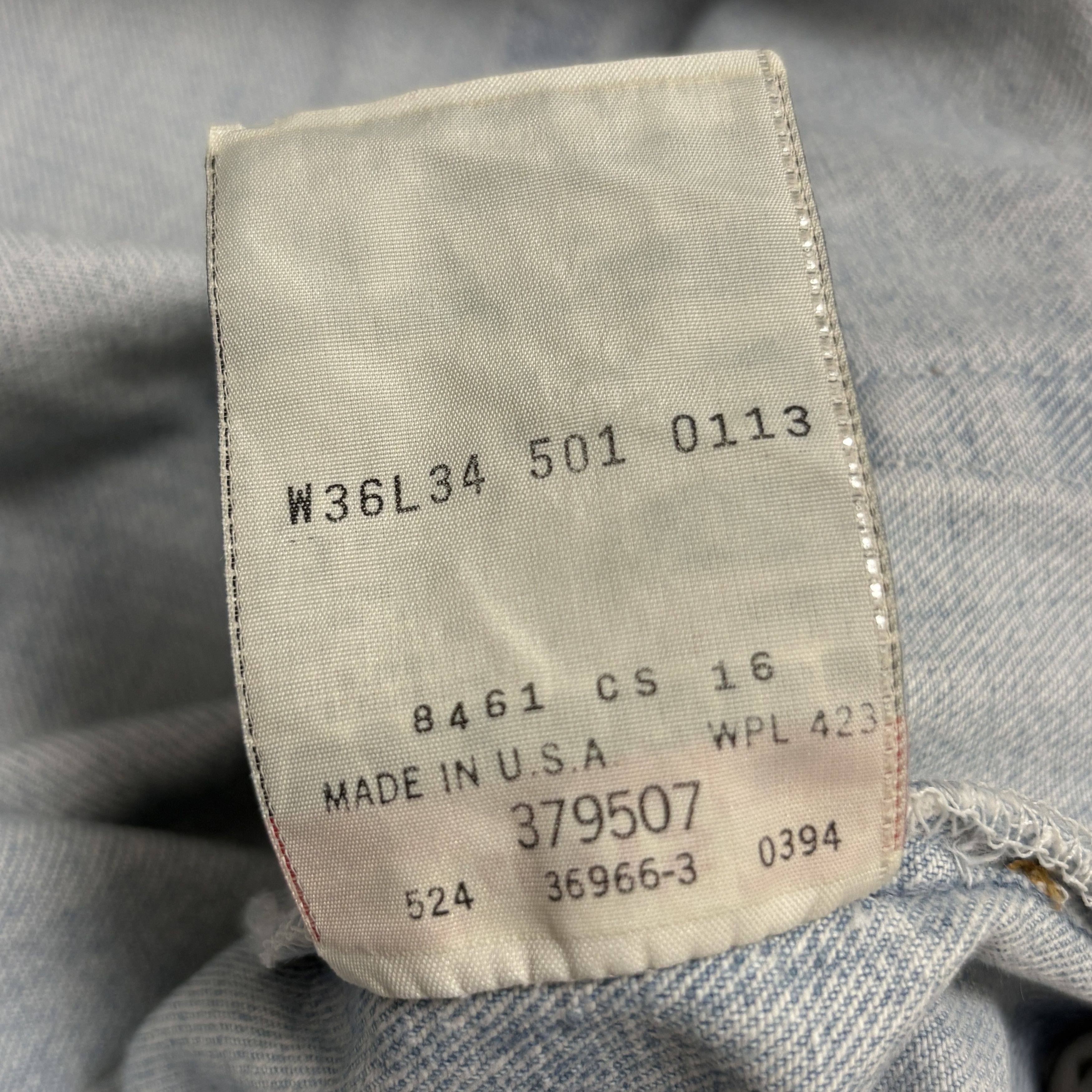Levi's Vintage Levis 501 Jeans 90s Button Fly 36x34 Made In USA Size US 36 / EU 52 - 12 Thumbnail