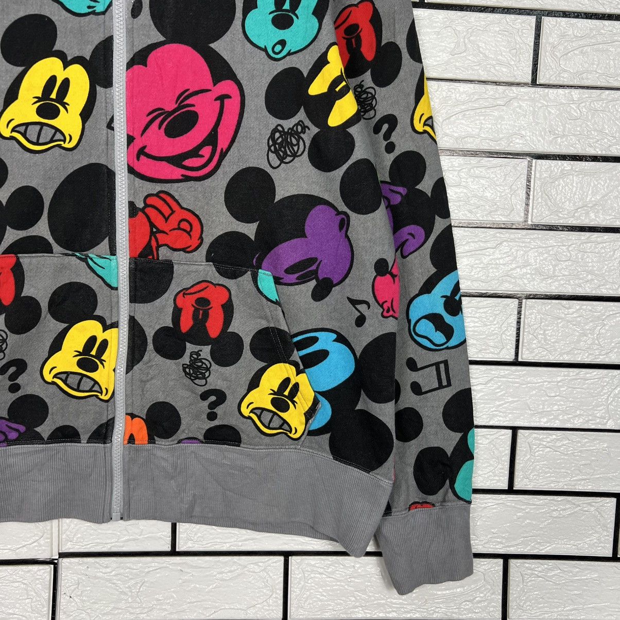 Disney DISNEY Mickey Mouse All Over Logo Zipper Hoodies #4236-C193 Size US L / EU 52-54 / 3 - 6 Thumbnail