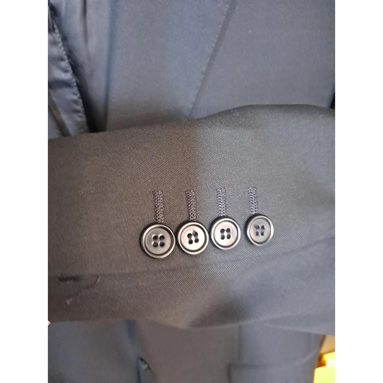 Pronto Uomo Pronto Uomo Black 2 Button Suit Made in Italy Size 44R Size 44R - 3 Thumbnail