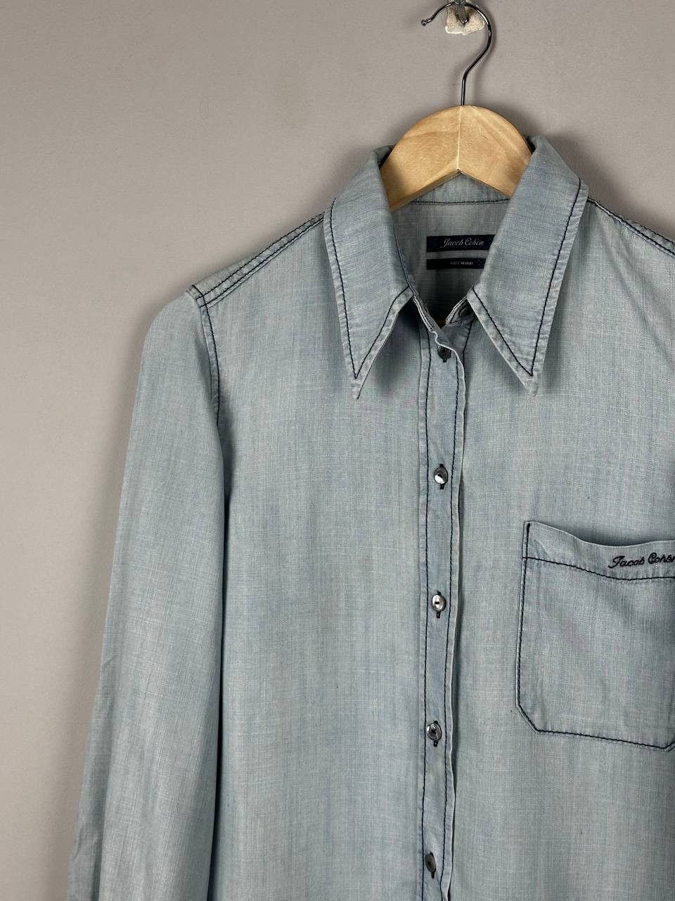 Jacob Cohen Jacob Cohen Denim Blue Luxury Shirts Size XS Size XS / US 0-2 / IT 36-38 - 3 Thumbnail