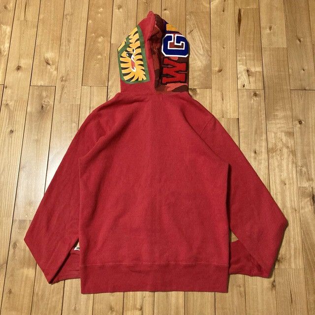 Bape BAPE Red x Red Camo Shark Full Zip Hoodie a bathing ape Size US M / EU 48-50 / 2 - 3 Thumbnail