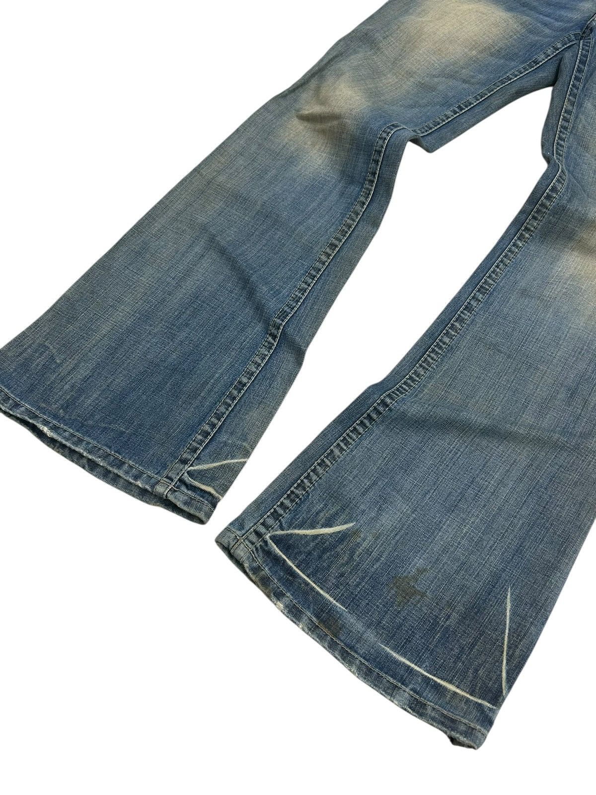Hysteric Glamour Pep Jean Flare Mud Washed Clawn Mark Distressed Low Rise Size US 30 / EU 46 - 4 Thumbnail