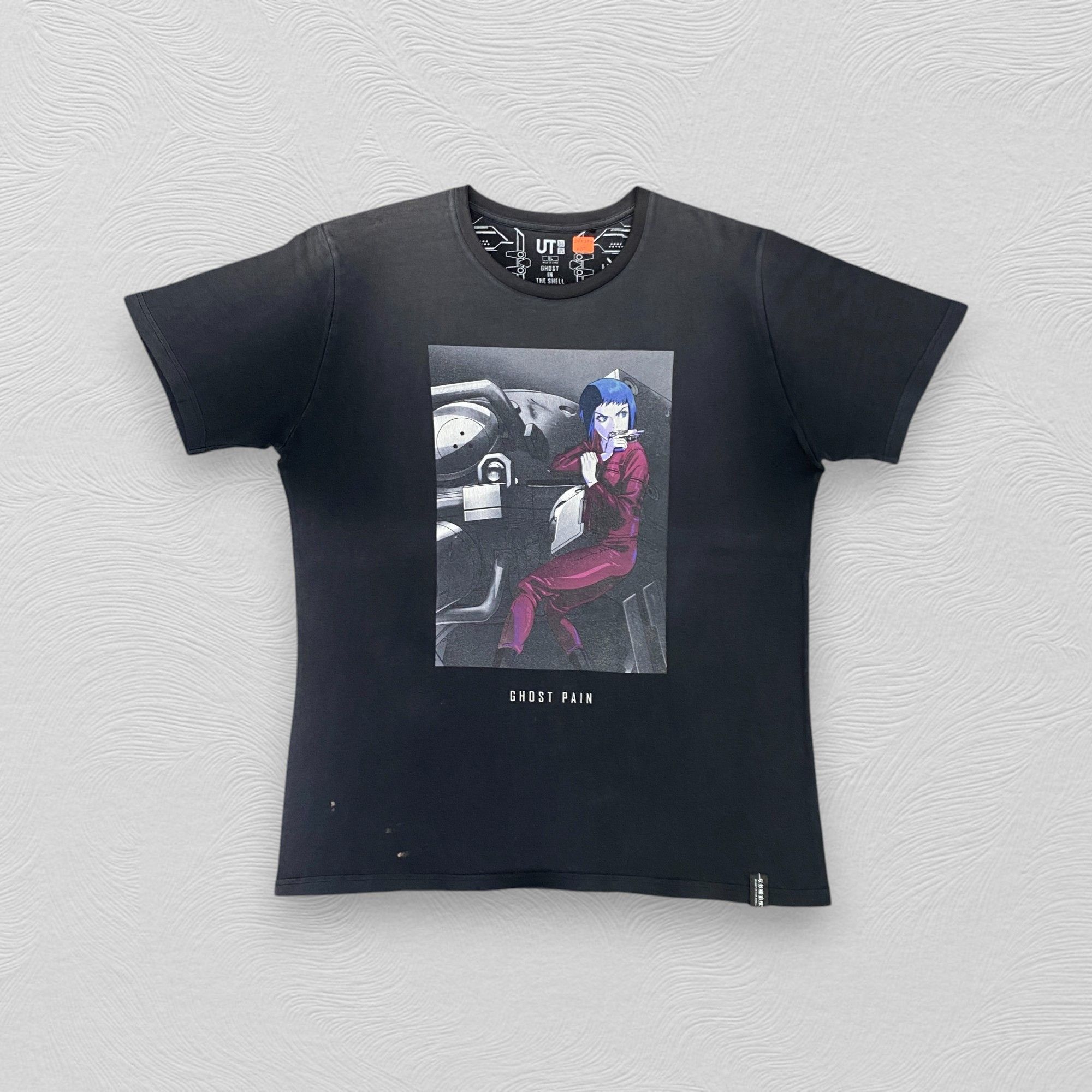 Anime Vintage Anime Ghost In The Shell Arise Sun Faded shirt- H071 Size US XL / EU 56 / 4 - 1 Thumbnail