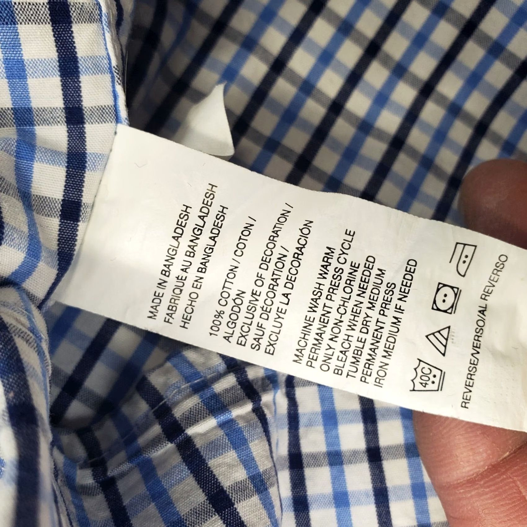 Izod IZOD Mens 2XL Shirt Multi Plaid Chest Pocket Embroidered Logo Collared Button Up Size US XXL / EU 58 / 5 - 6 Thumbnail