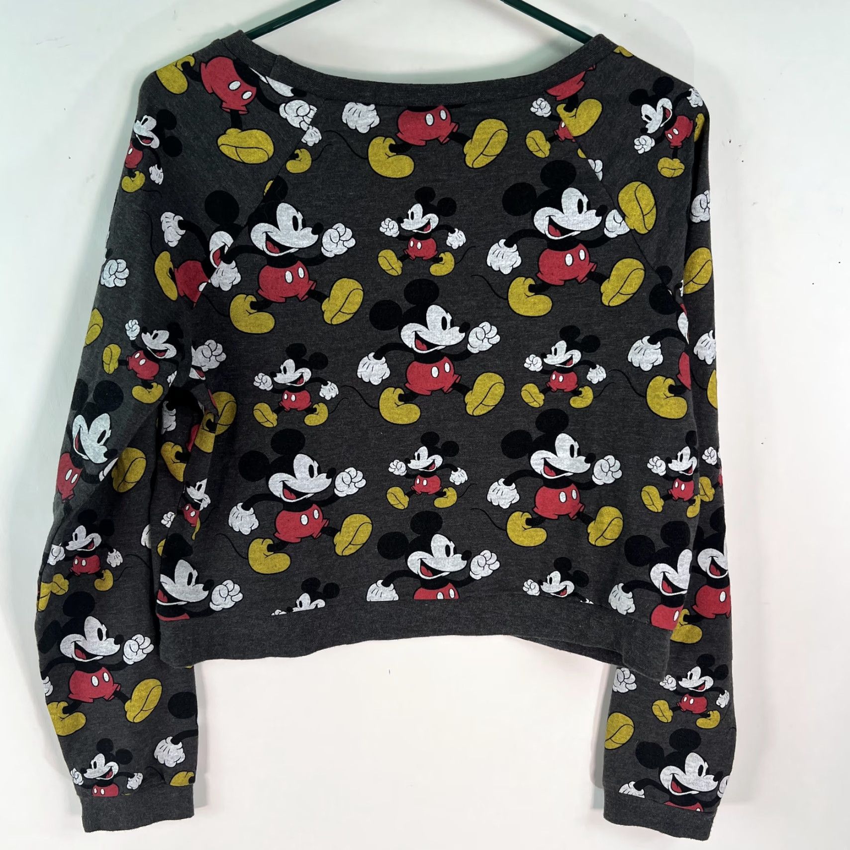 Disney Disney Sweatshirt Womens Mickey Mouse Long Sleeves Pullover Crop Gray SZ M Size M / US 6-8 / IT 42-44 - 2 Thumbnail