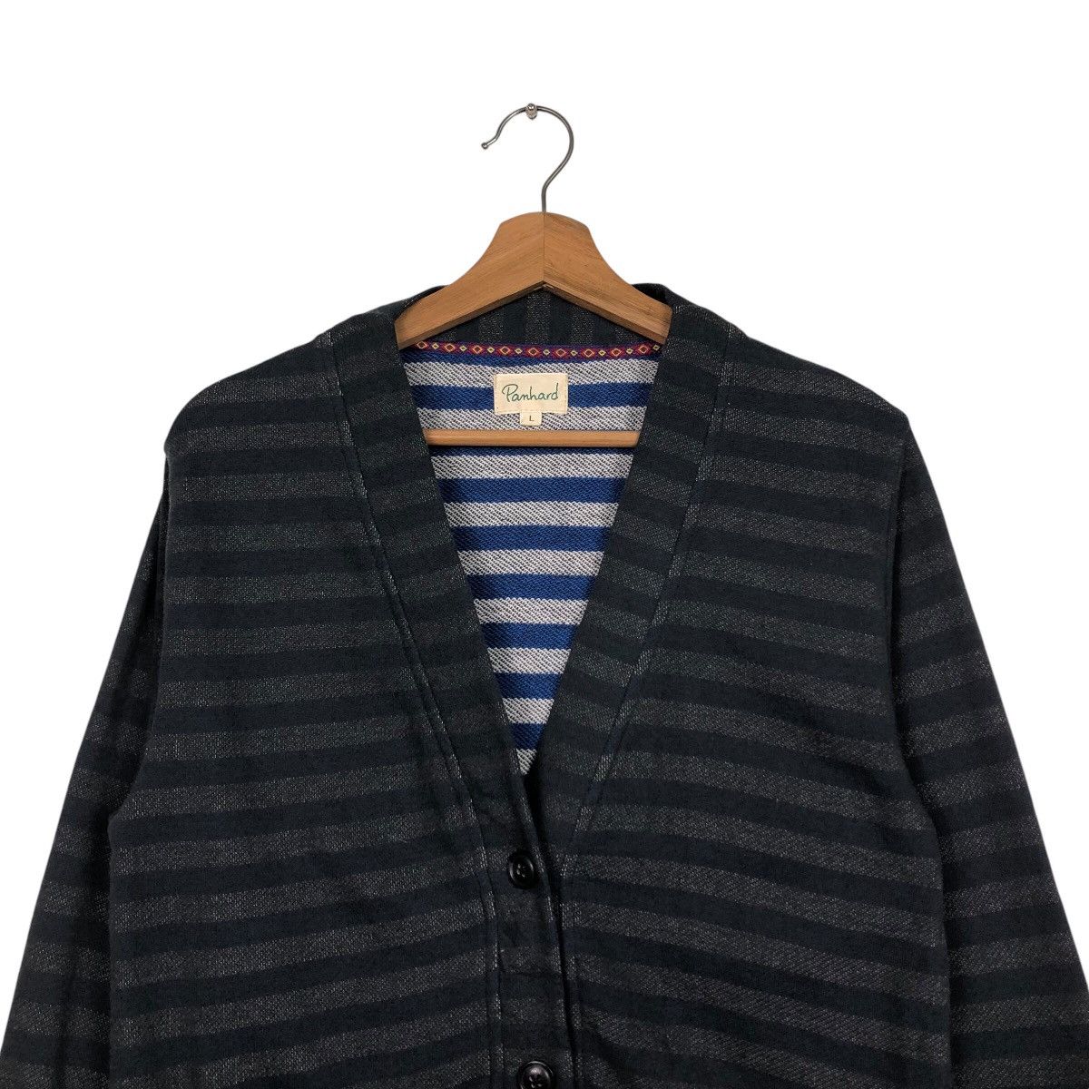 Japanese Brand 📌Vintage Cardigan Jacket Panhard Striped Blanket Size US L / EU 52-54 / 3 - 4 Thumbnail