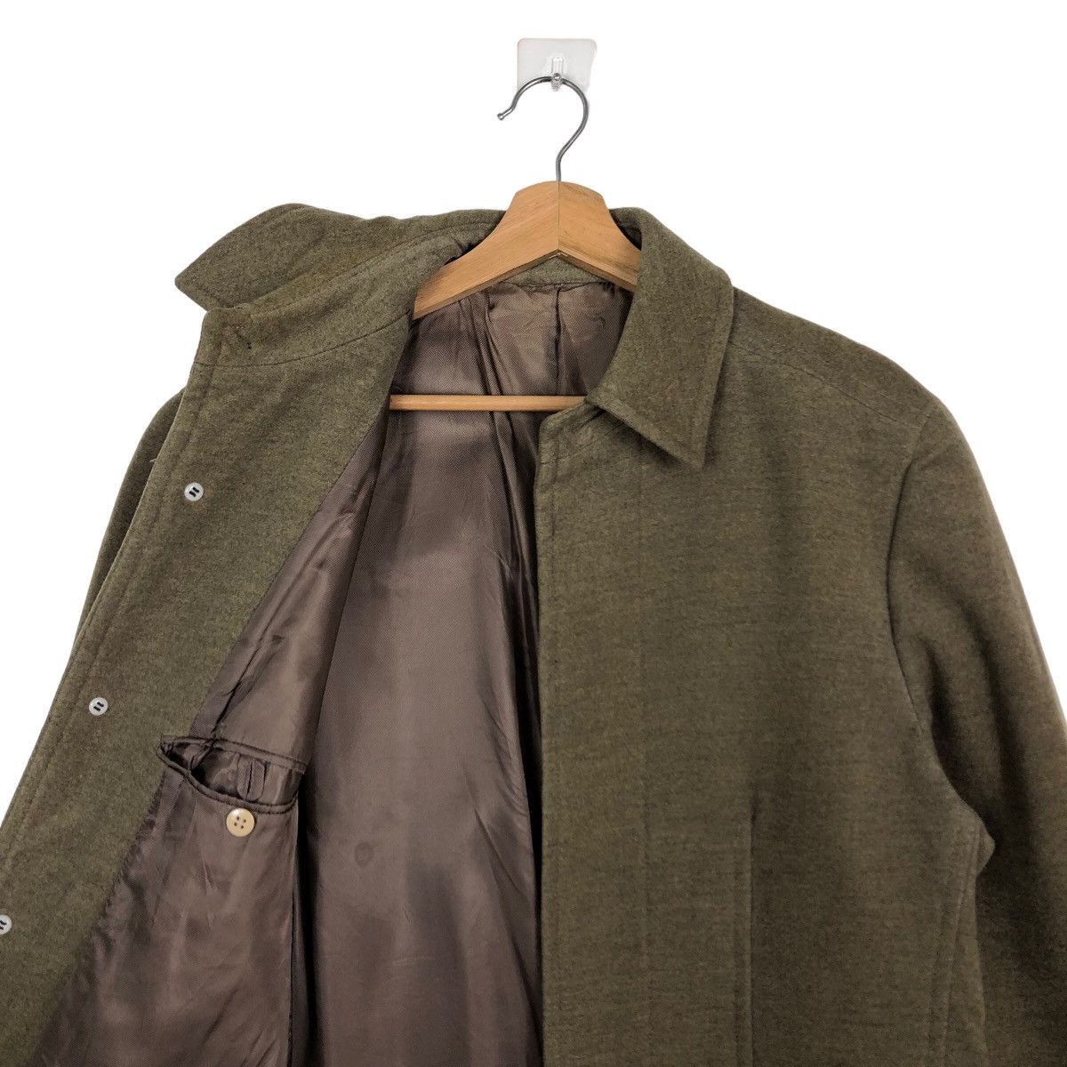 Comme Ca Ism 🔥Rich Brown - Fly Coat Herringbone Wool Jacket Issey Miyake Size US M / EU 48-50 / 2 - 10 Thumbnail