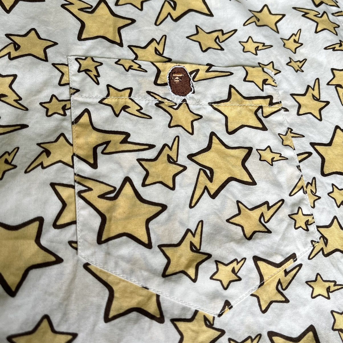 Bape Rare OG A Bathing Ape Bape Sta All Over Logo Button Up Shirt Size US XL / EU 56 / 4 - 4 Thumbnail