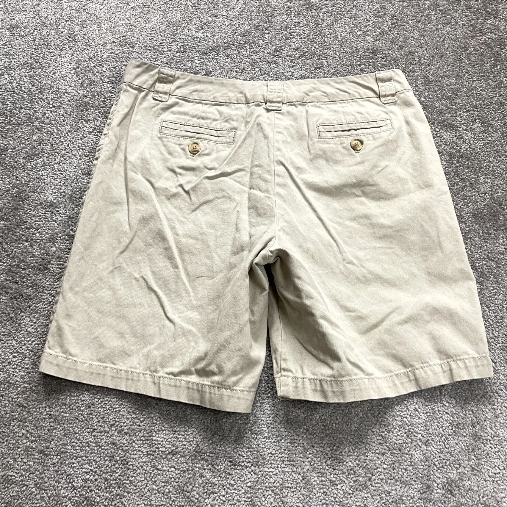 Charter Club VINTAGE Charter Club Chino Shorts Womens 12 Beige Cotton Casual Mid Rise 8.5 Inseam Size 34" / US 12 / IT 48 - 2 Thumbnail