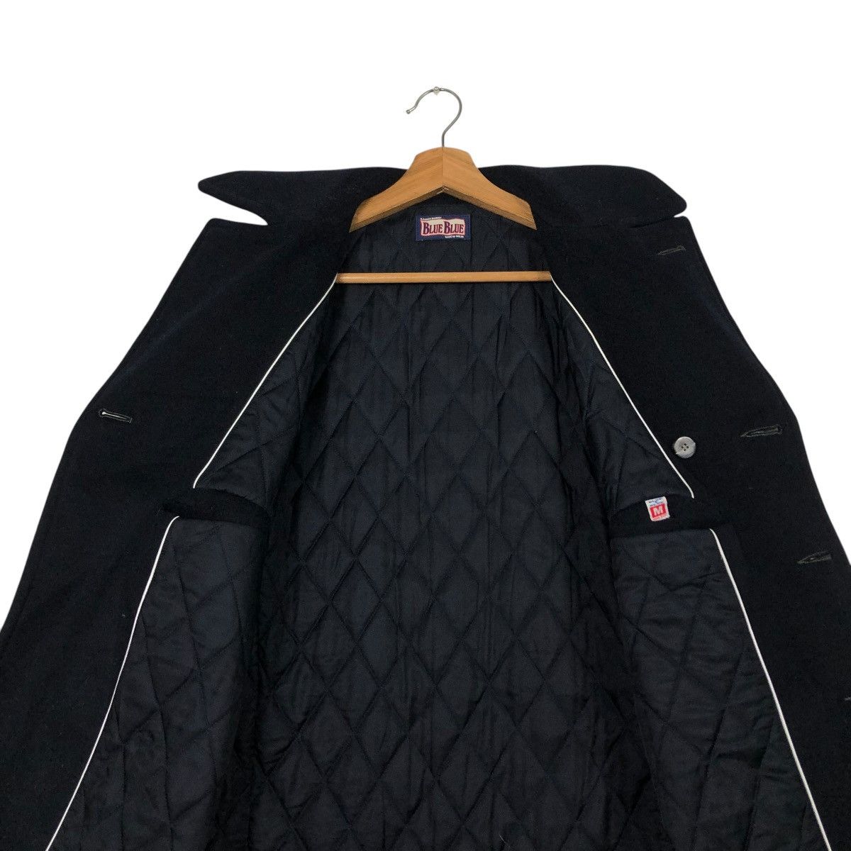Blue Blue Japan 🔥VINTAGE WOOL PEA JACKET BLUE BLUE DOUBLE COLLAR Size US M / EU 48-50 / 2 - 16 Thumbnail