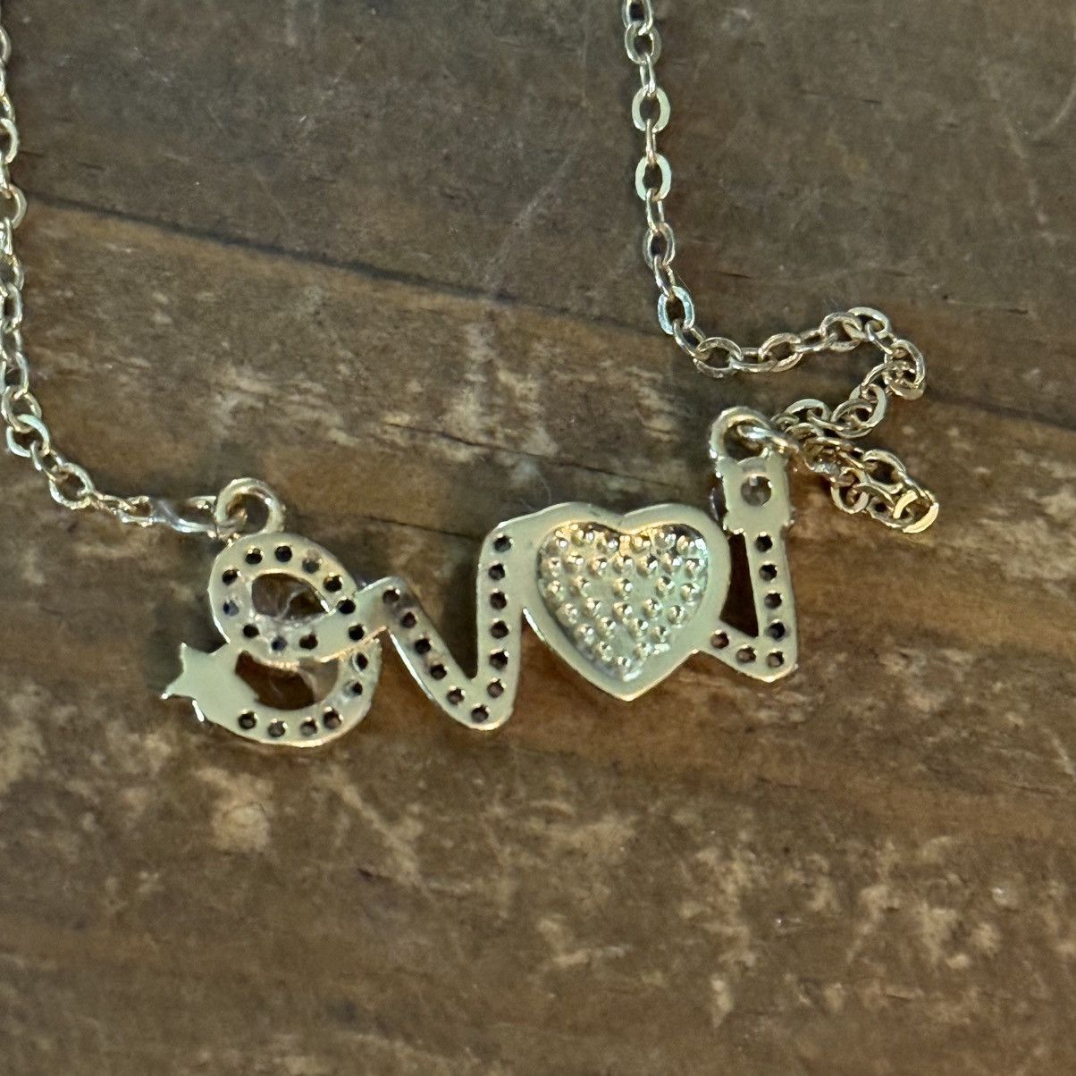 Other Melania Clara pave word love necklace Size ONE SIZE - 6 Thumbnail