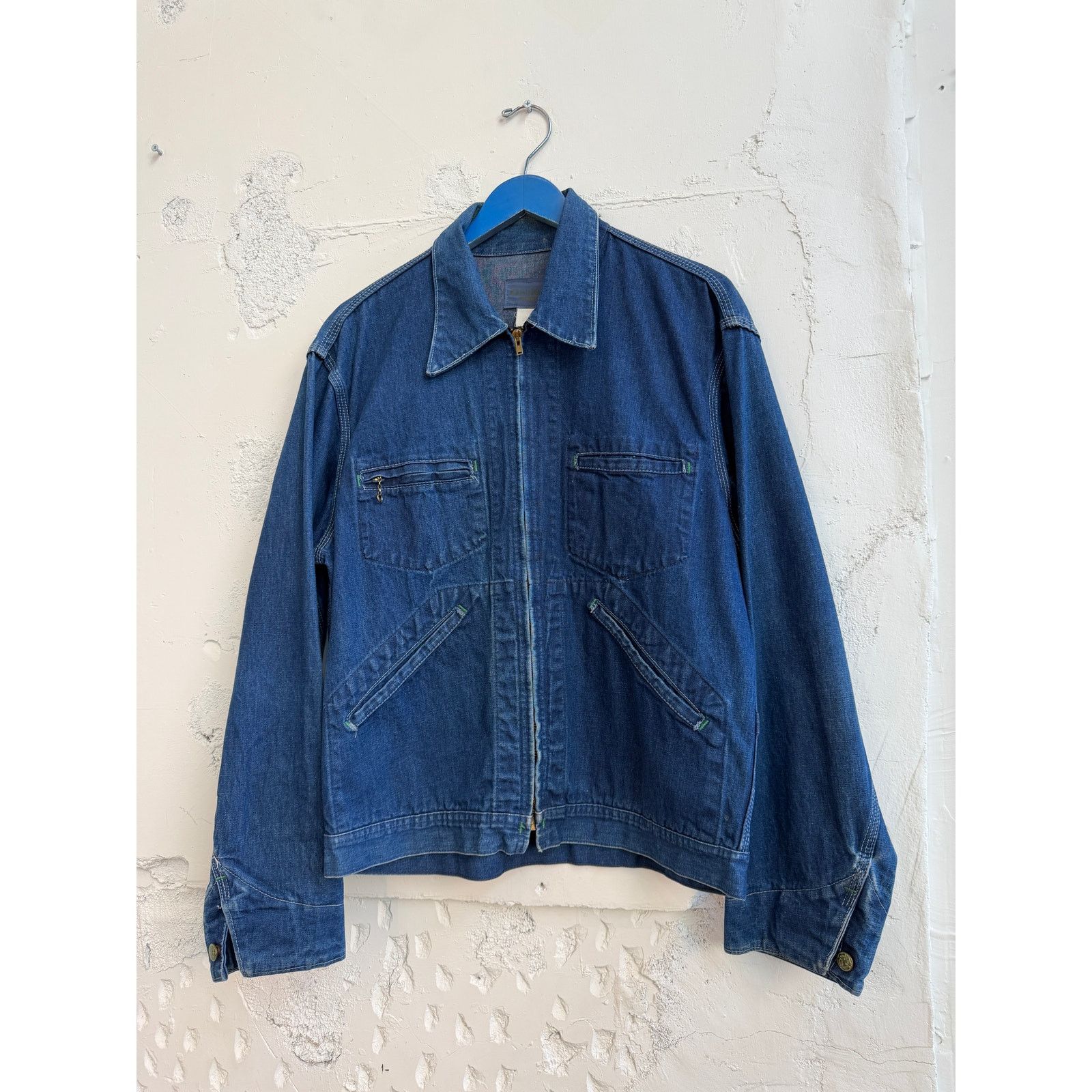 Oshkosh Vintage Oshkosh B'Gosh 60's Denim Indigo Chore Barn Coat Size US L / EU 52-54 / 3 - 1 Thumbnail