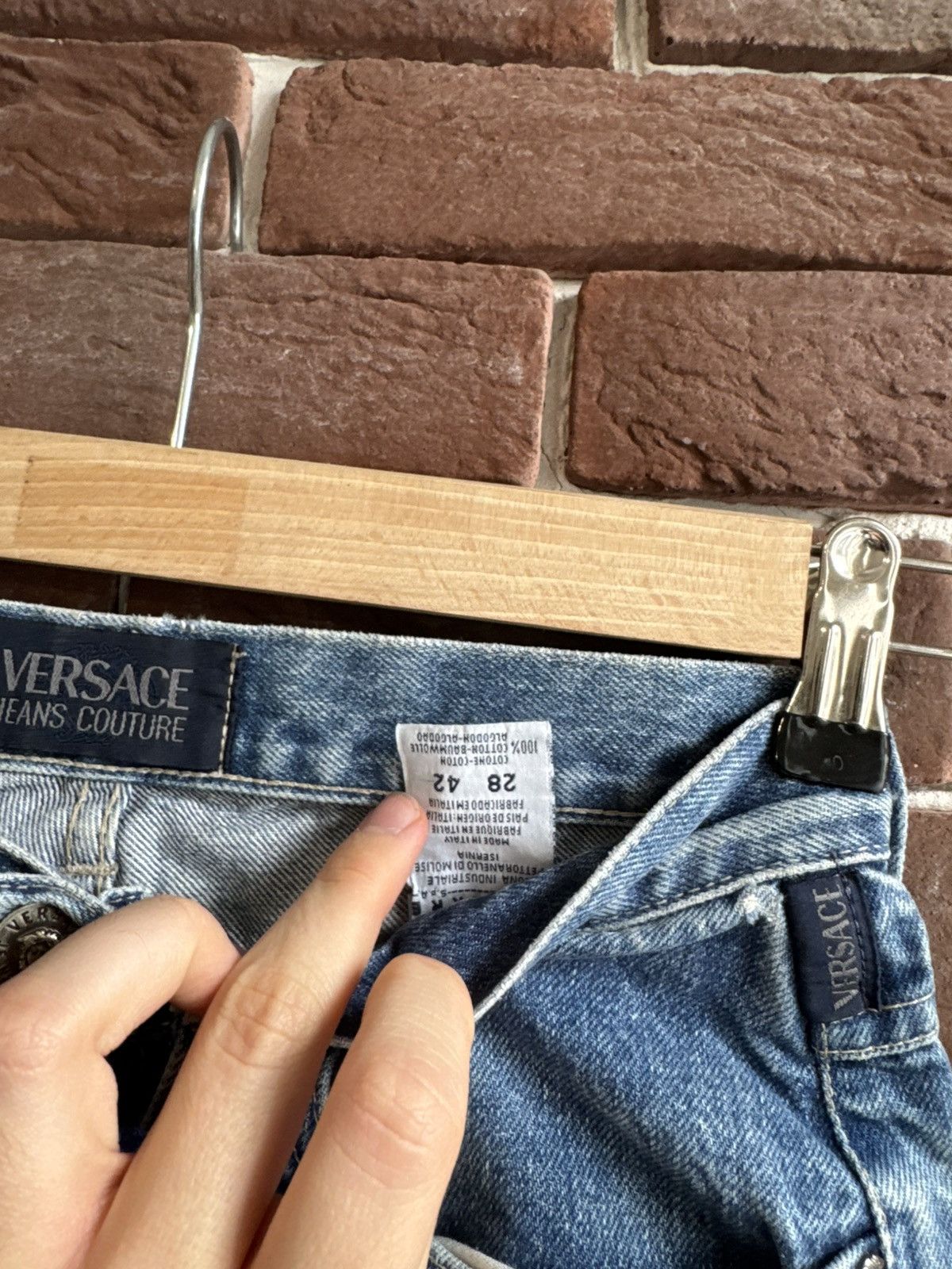 Versace Versace Jeans Couture Vintage Y2k Denim Pans Hype Washed Size US 26 / EU 42 - 7 Thumbnail