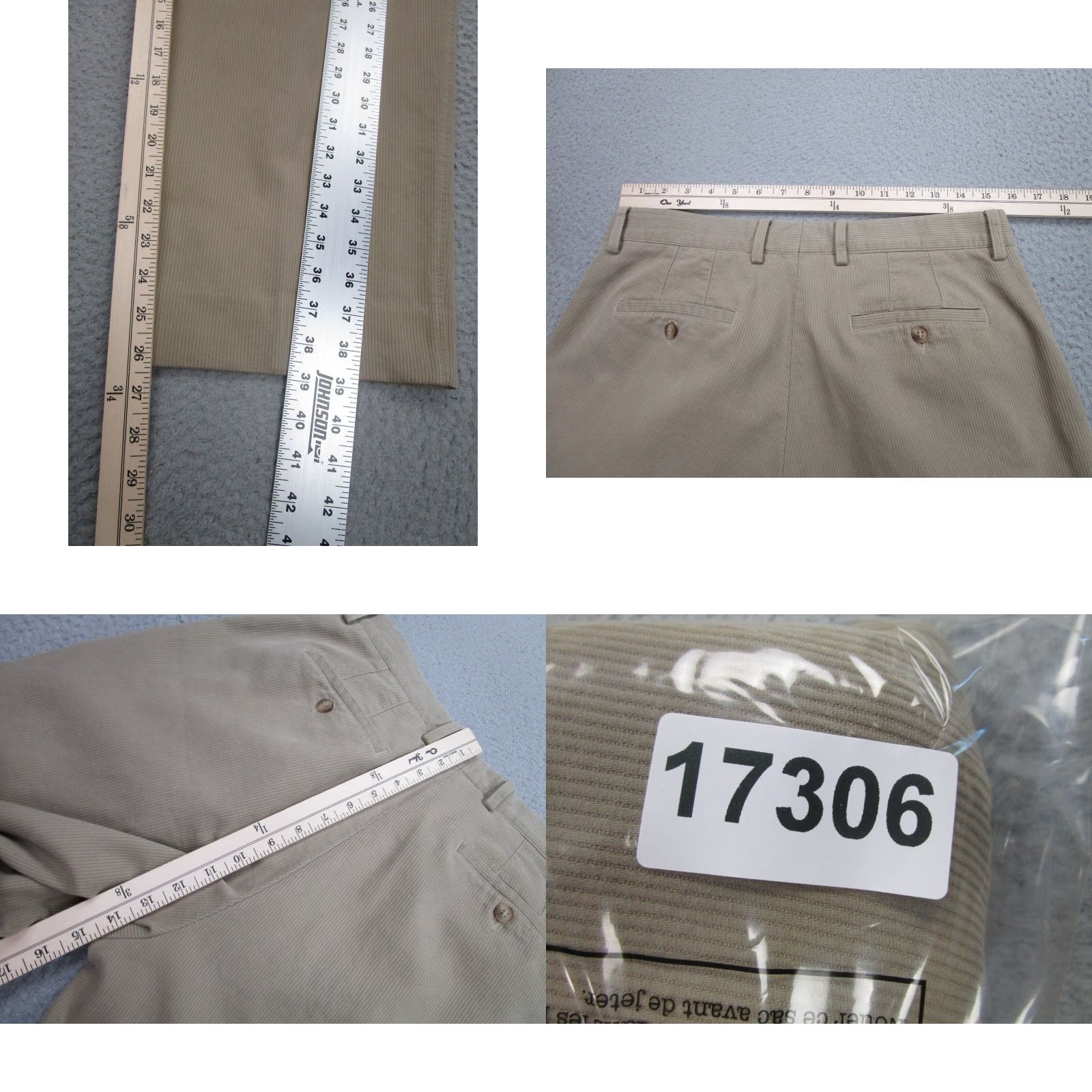 The Territory Ahead The Territory Ahead Beige Corduroy Wide Leg Pleated Pants Mens 32 Regular Size US 26 / EU 42 - 8 Thumbnail